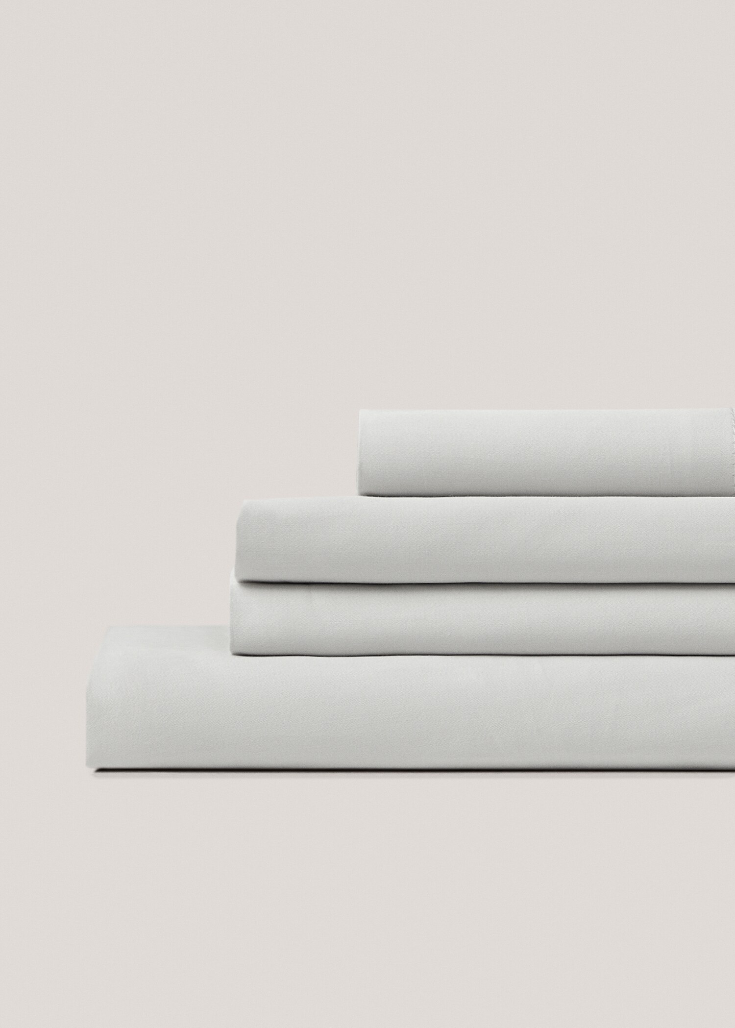Satin fitted sheet for king bed - Medium plane