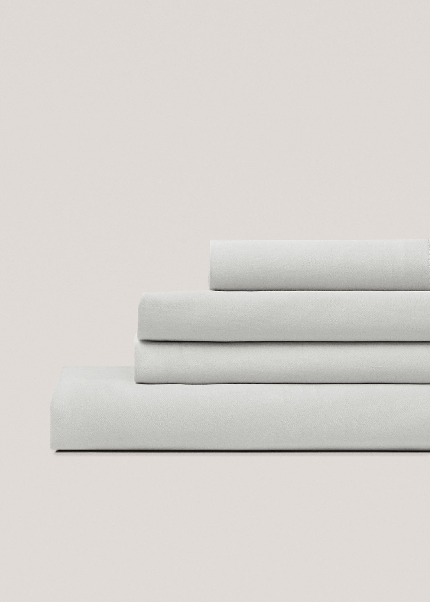 Satin fitted sheet for superking bed - Medium plane