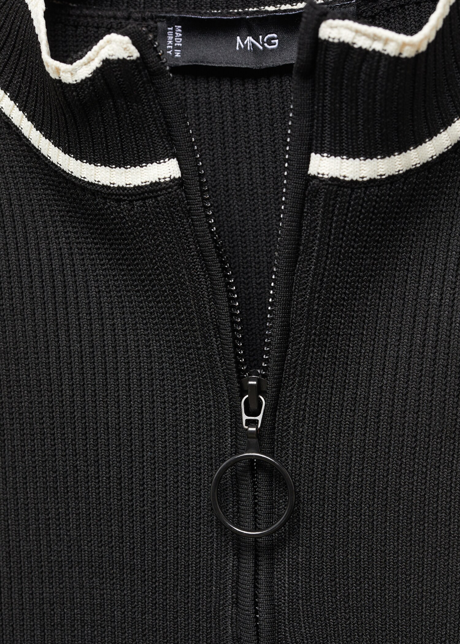 Pull-over zippé maille côtelée - Détail de l'article 8