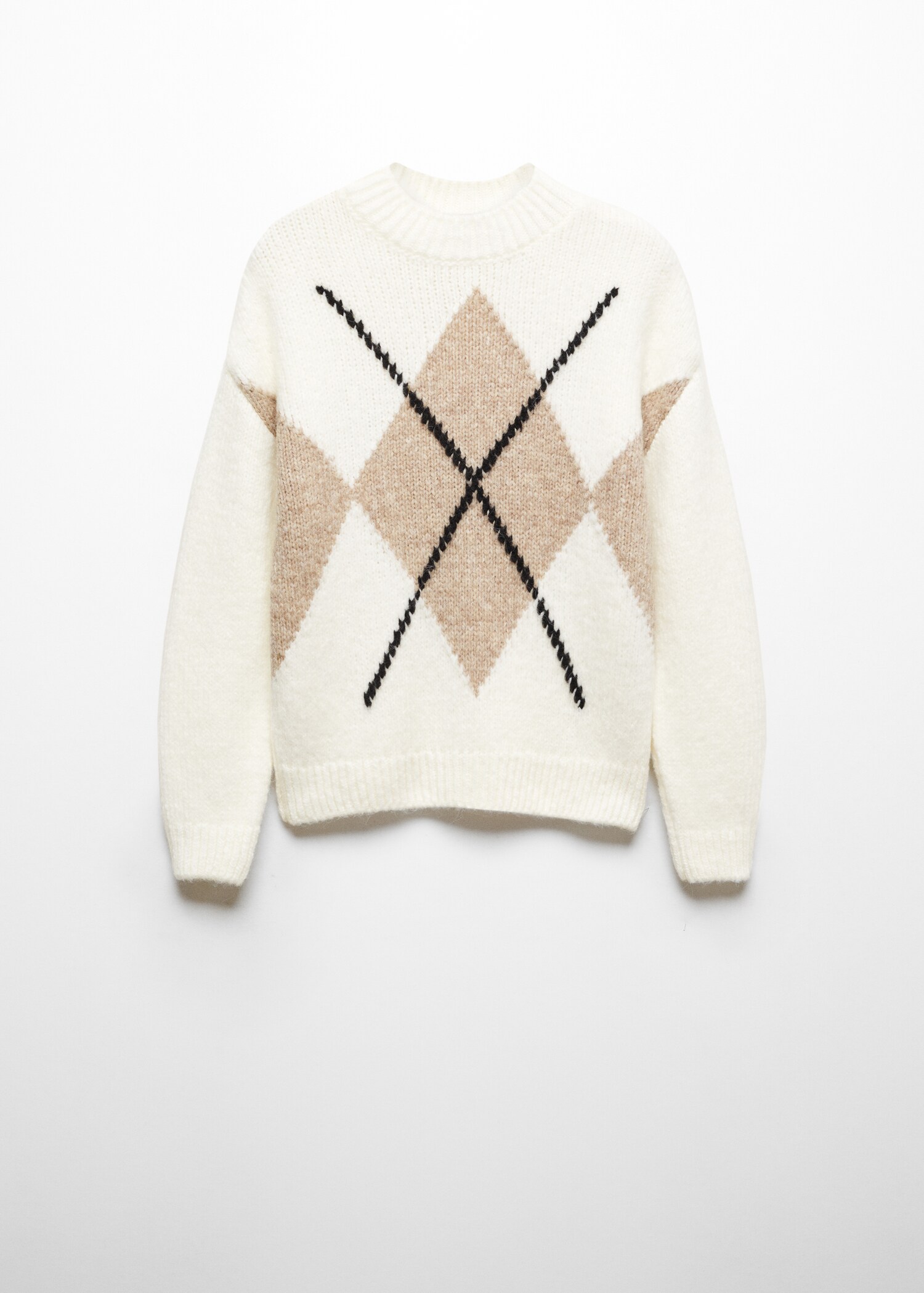 Round-neck knitted sweater - Article without model