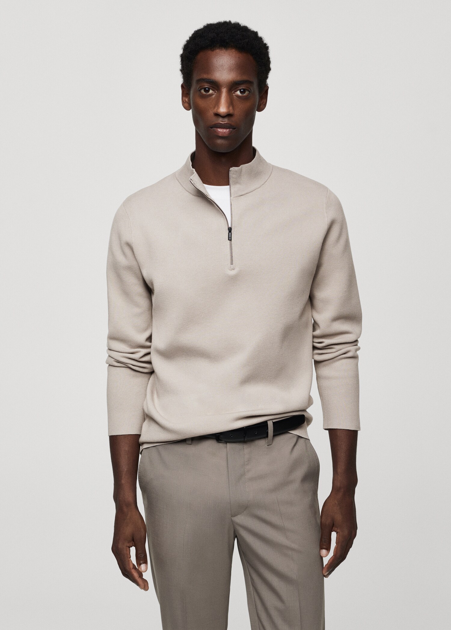 Pull-over col montant zip - Plan moyen