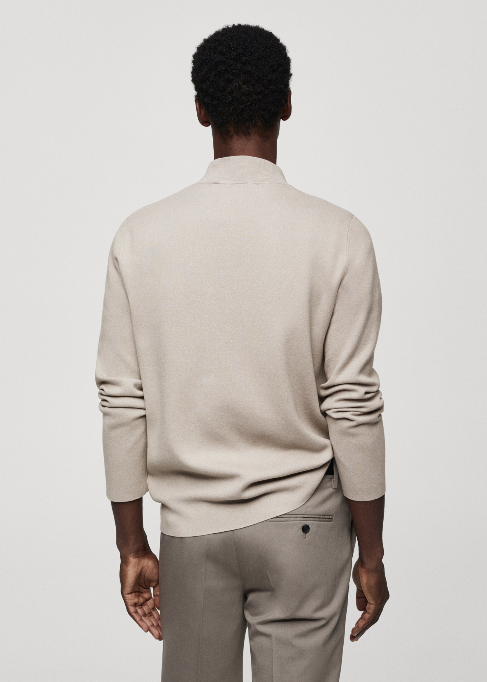 Pull-over col montant zip - Verso de l’article