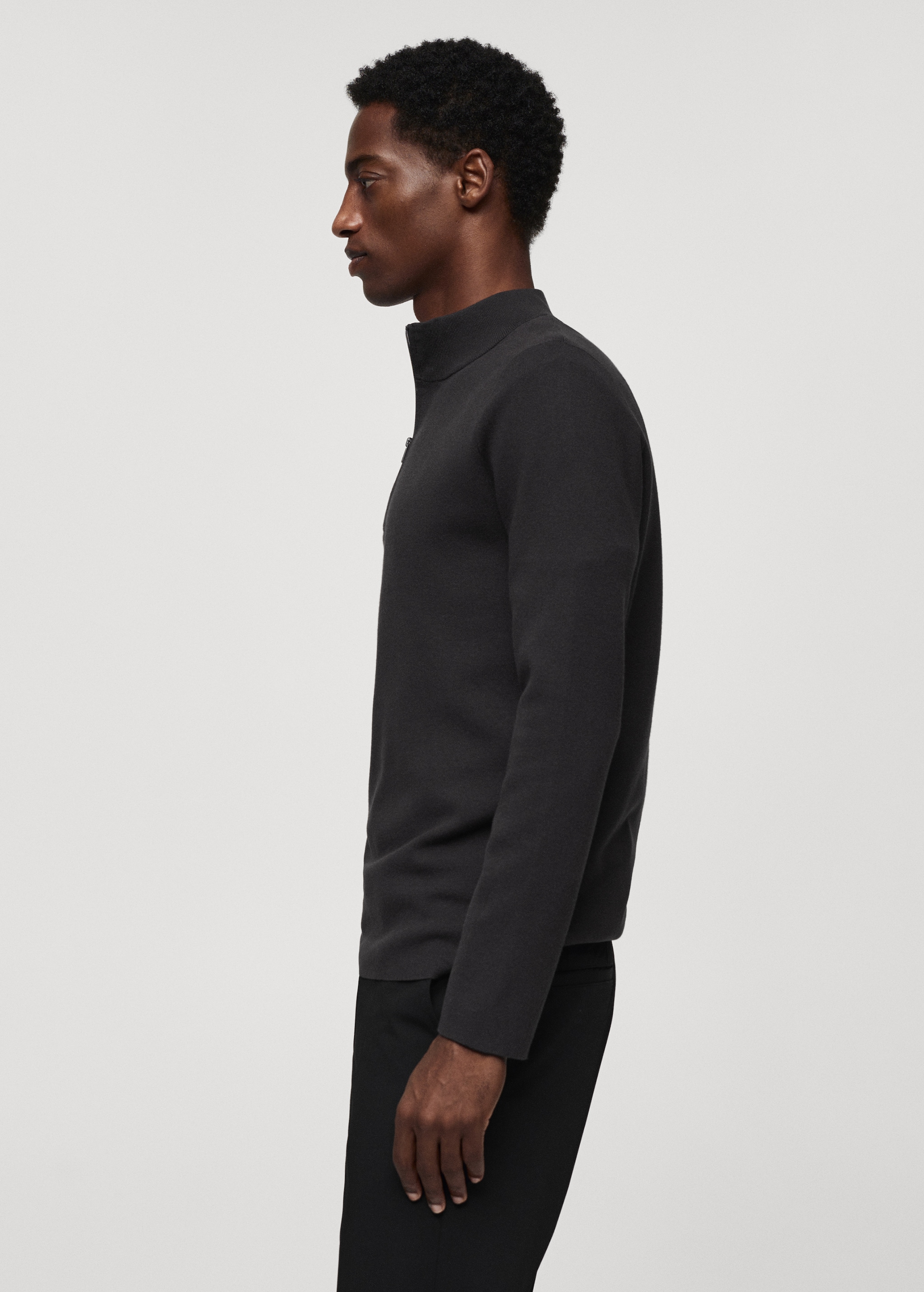 Zipped high collar sweater - Details of the article 2