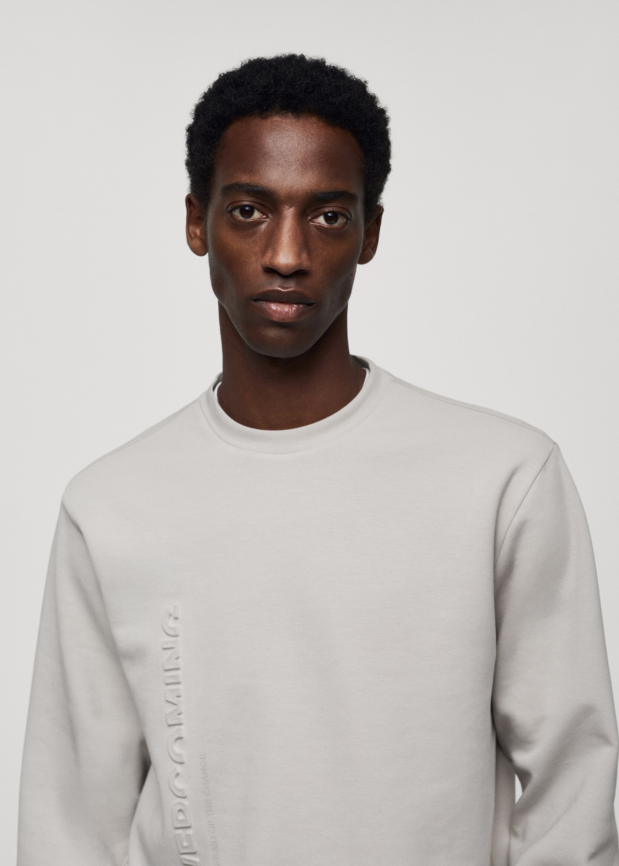 Technical-fabric message sweatshirt - Details of the article 1