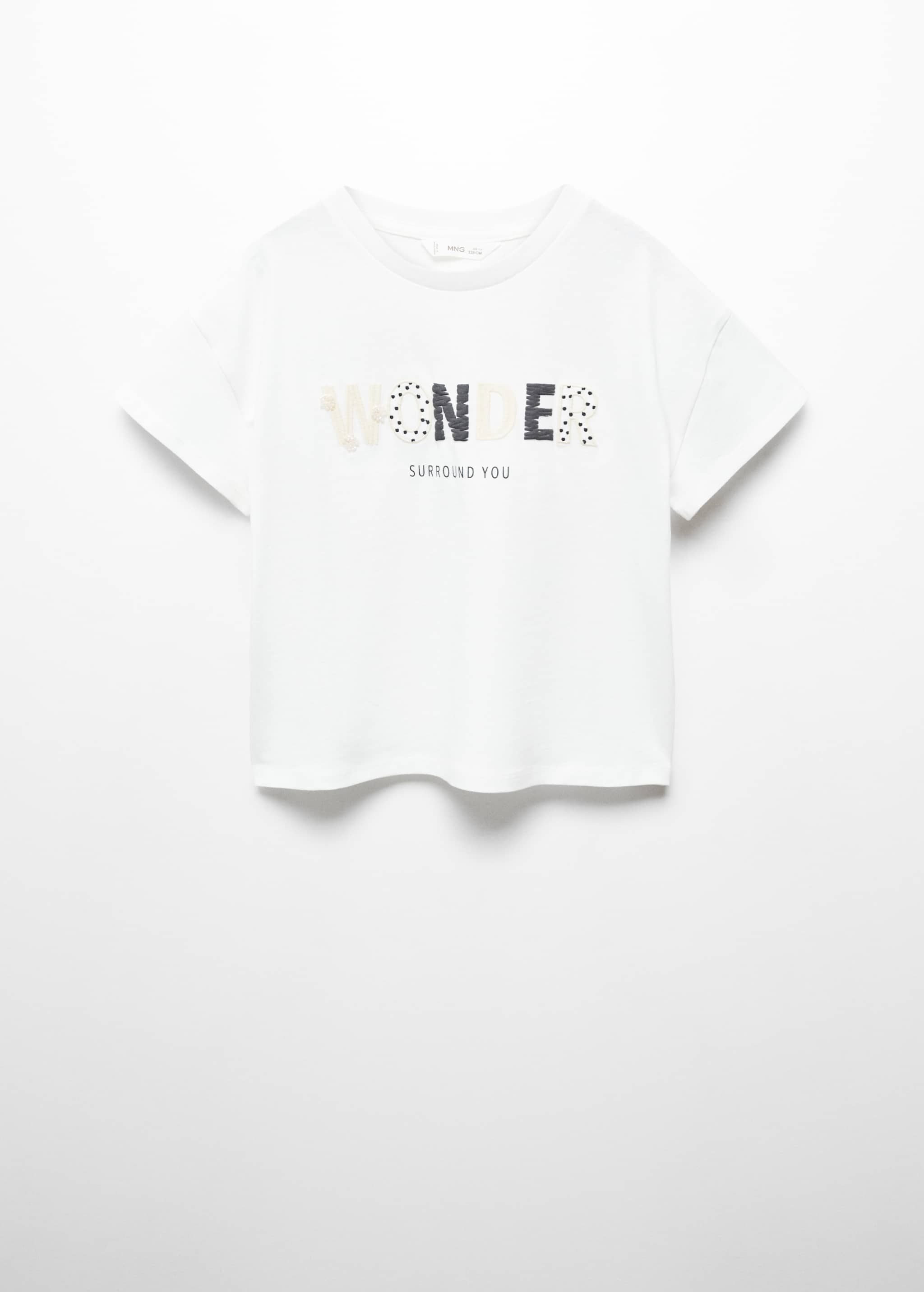 Embroidered message T-shirt - Article without model