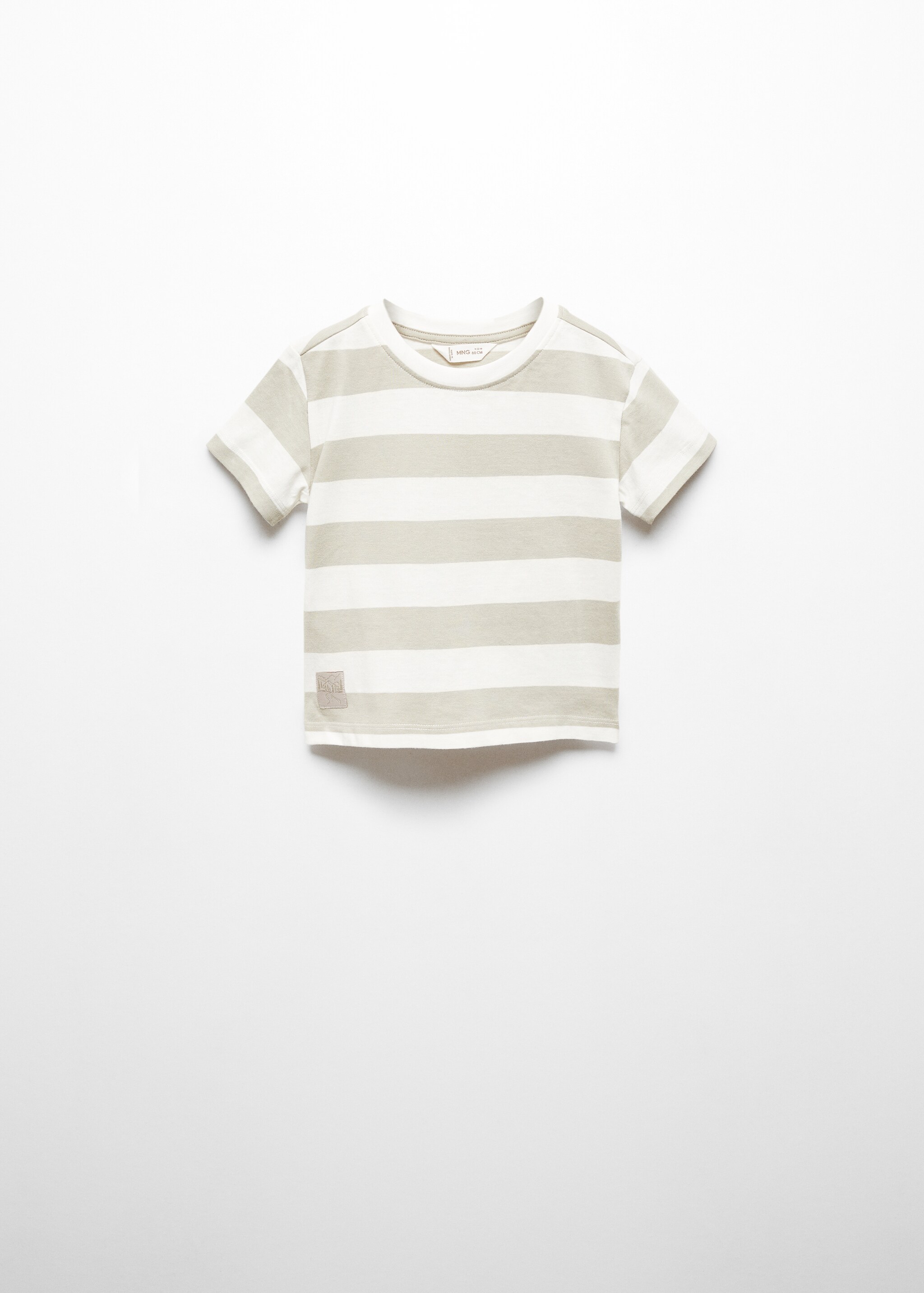 Striped t-shirt with drawing - Article without model
