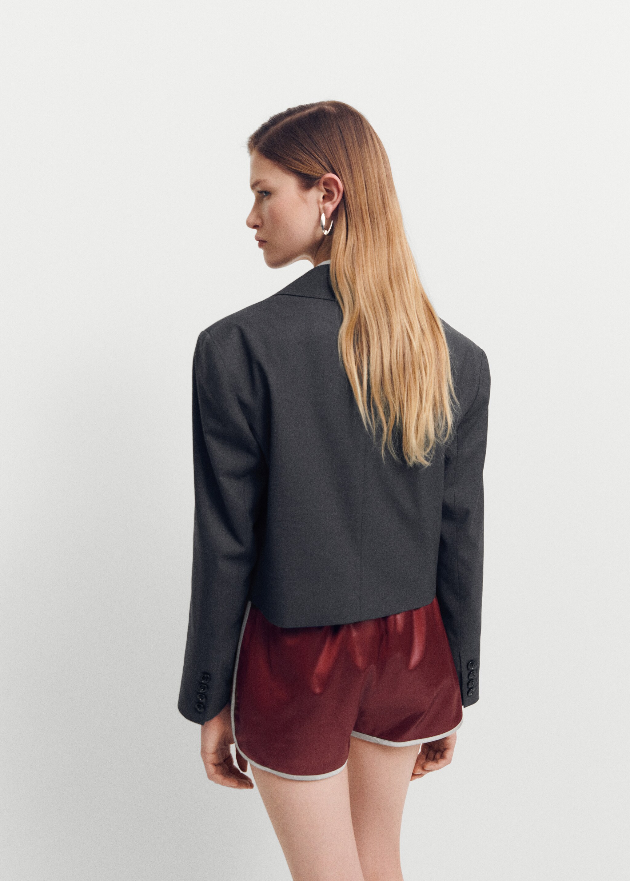 Cropped wool jacket - Reverse of the article