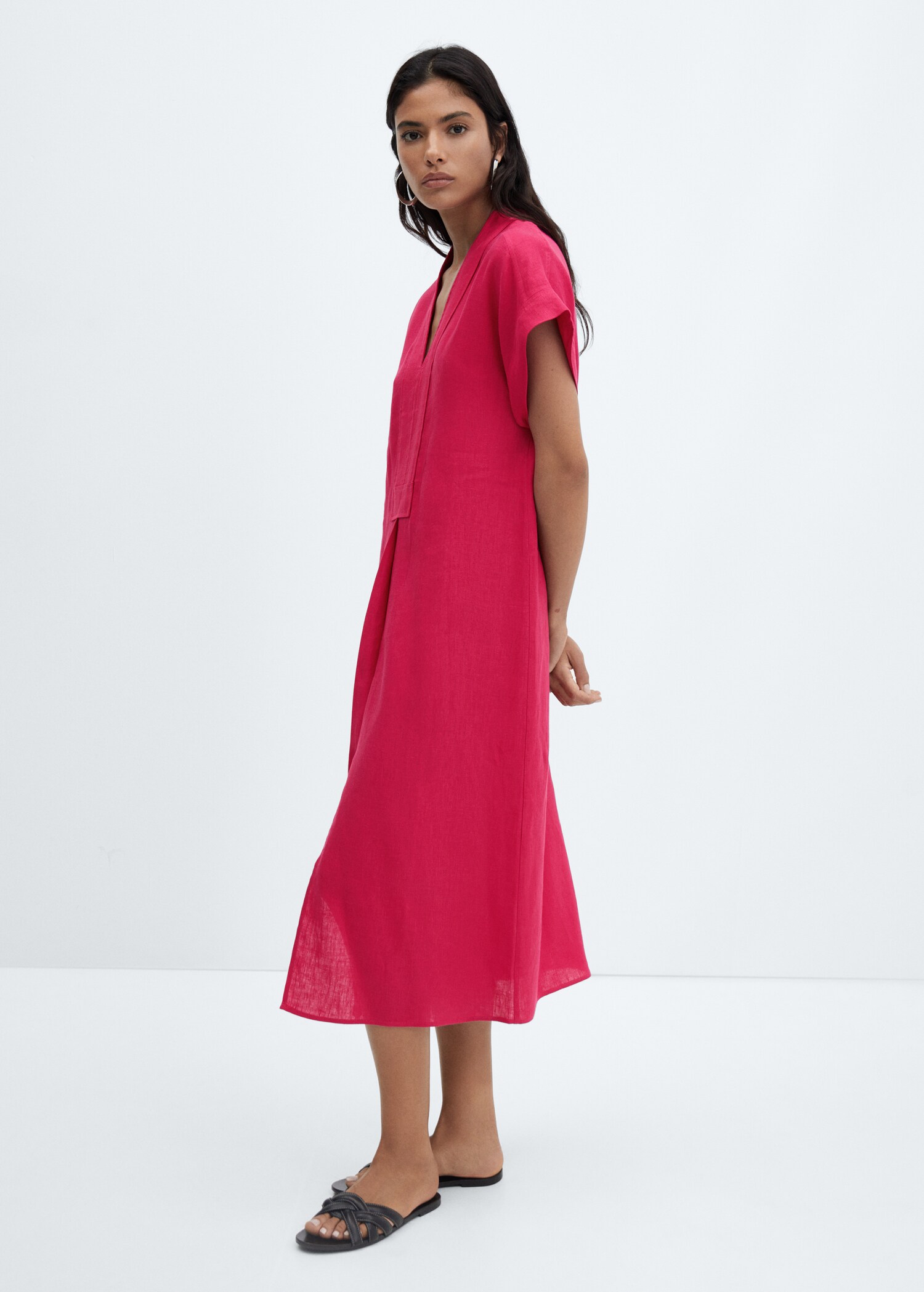 Vestido camisero lino - Detalle del artículo 2