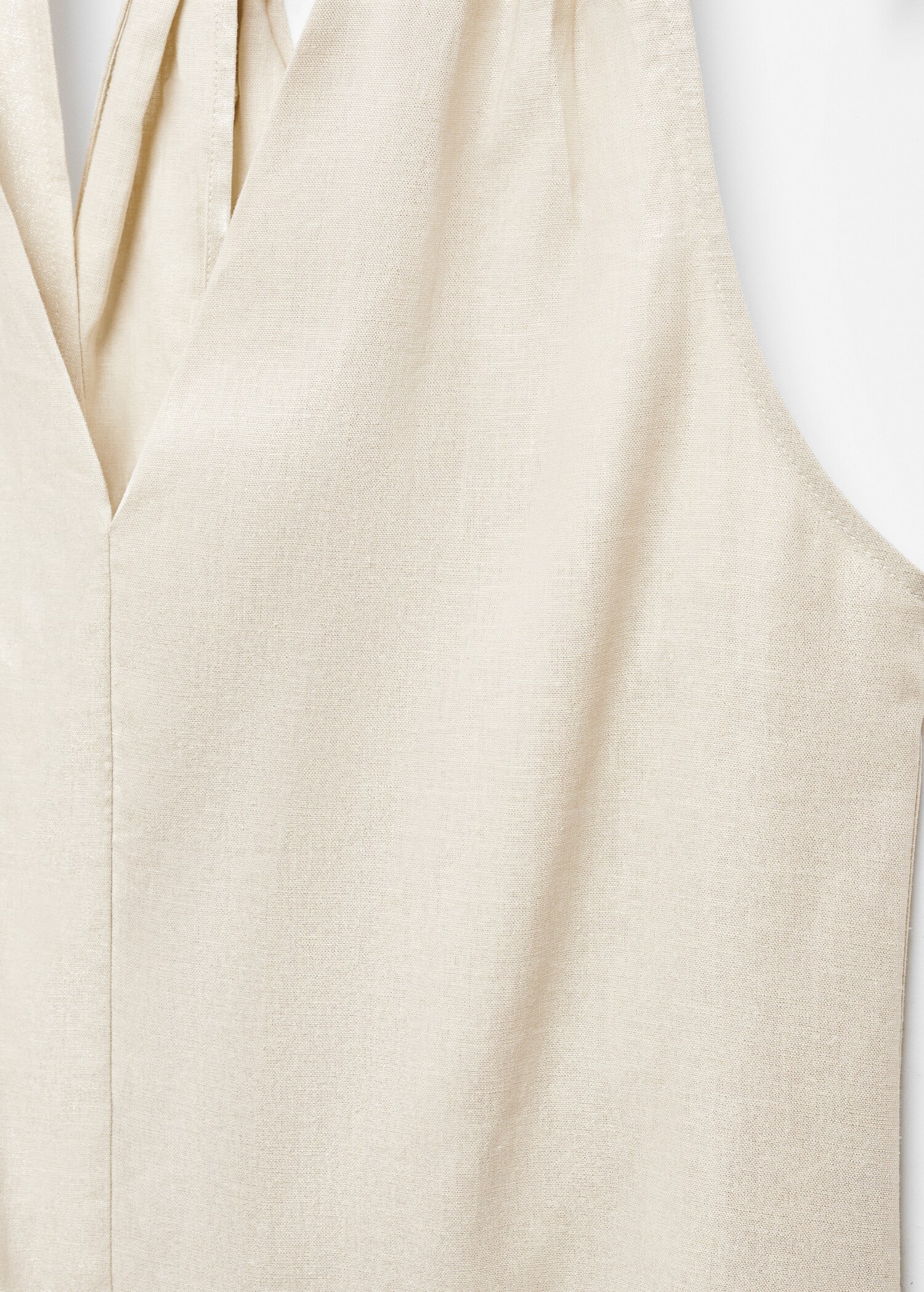 V-neckline linen dress - Details of the article 8