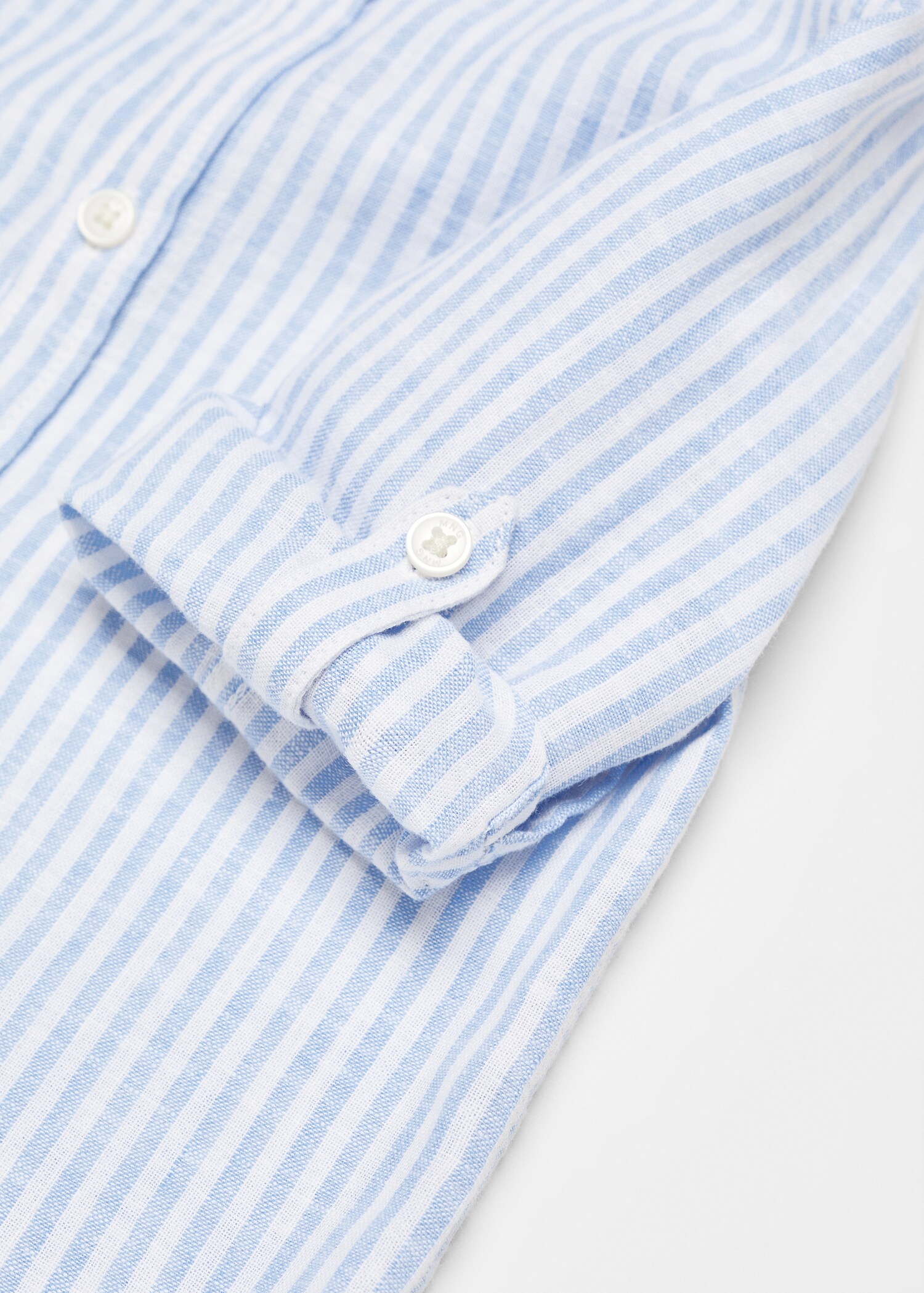 Chemise lin col mao rayures - Détail de l'article 0
