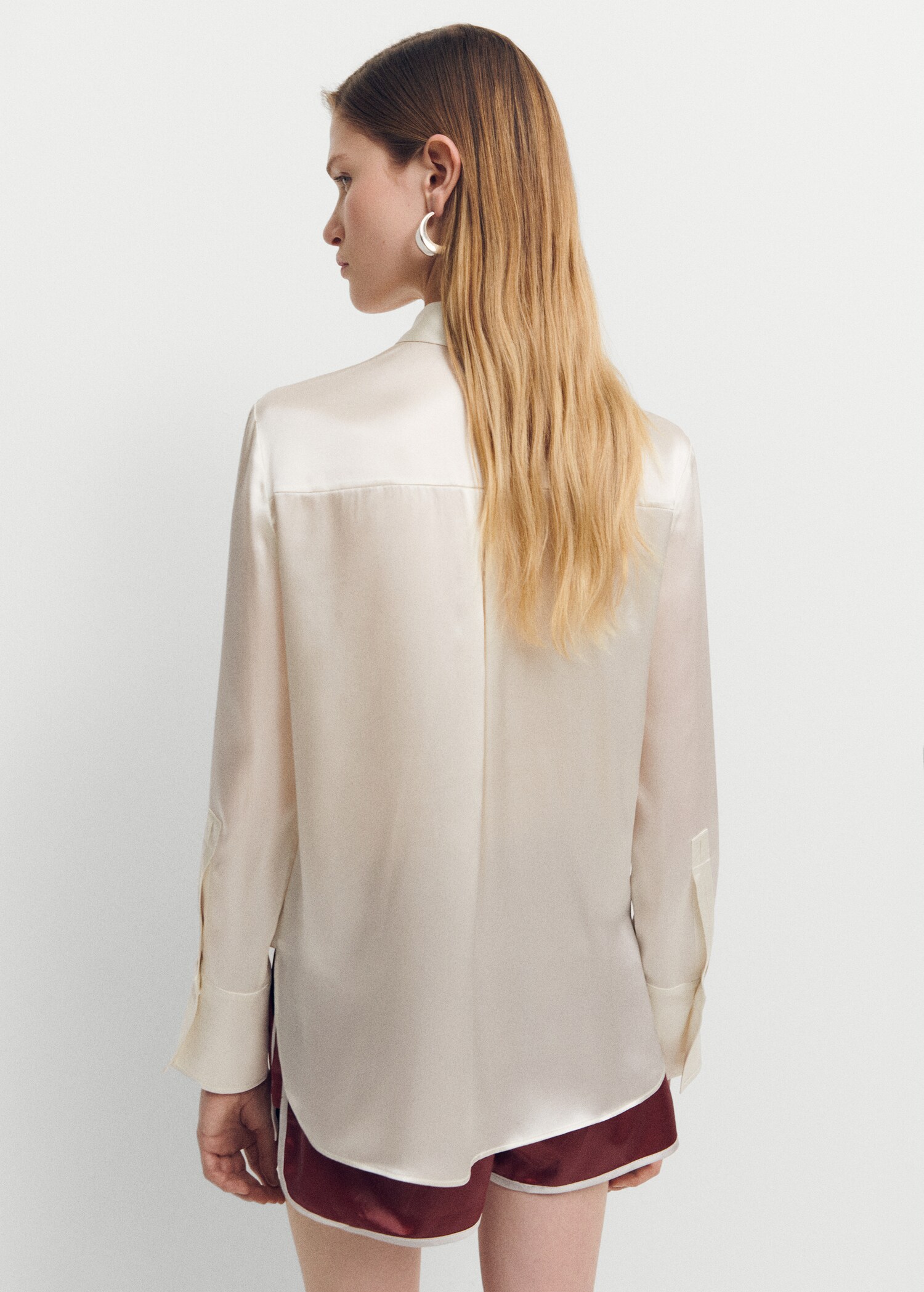 Camisa 100% seda - Reverso del artículo
