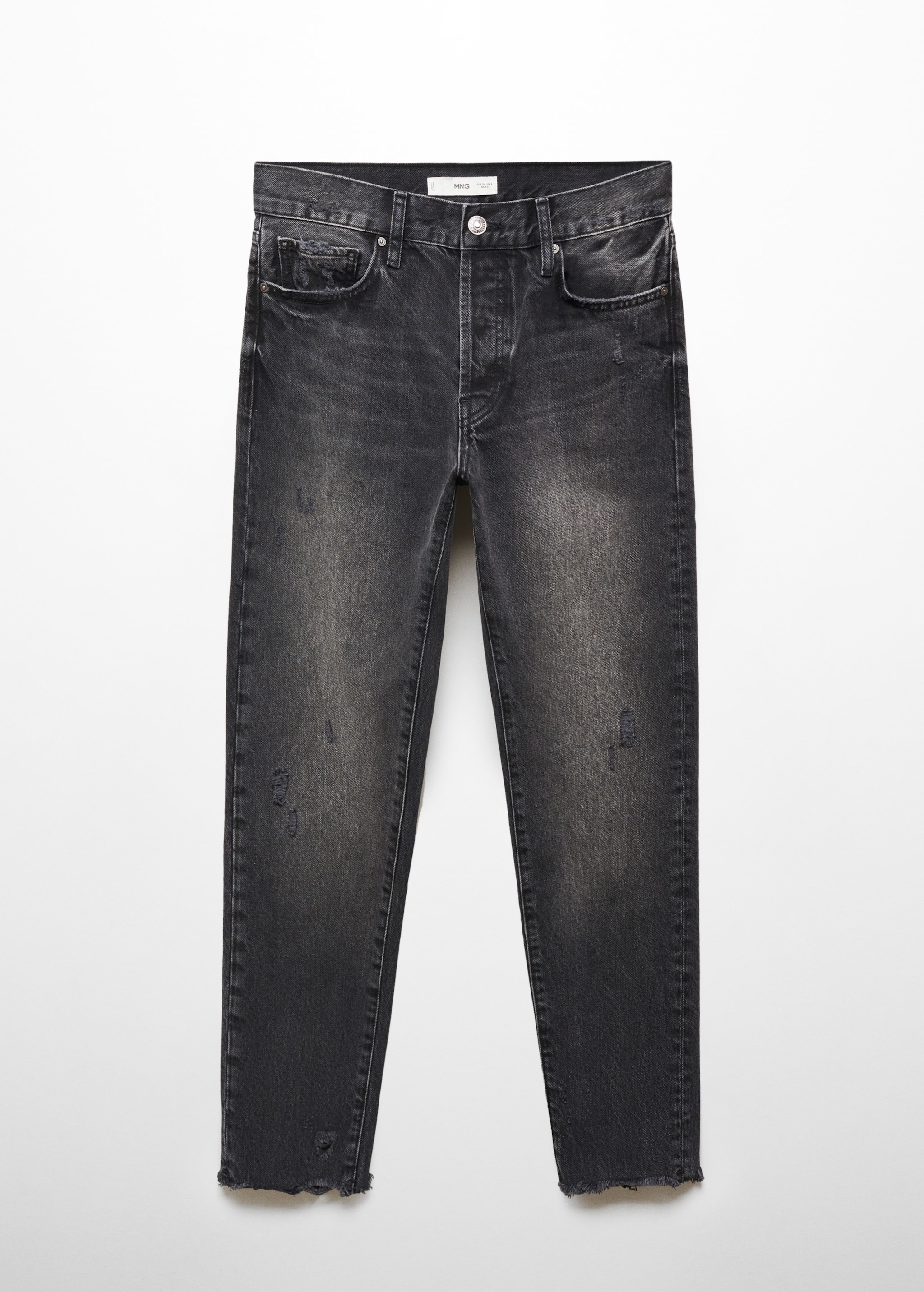 Girlfriend-Jeans mit niedriger Bundhöhe und Zierrissen - Artikel ohne Model