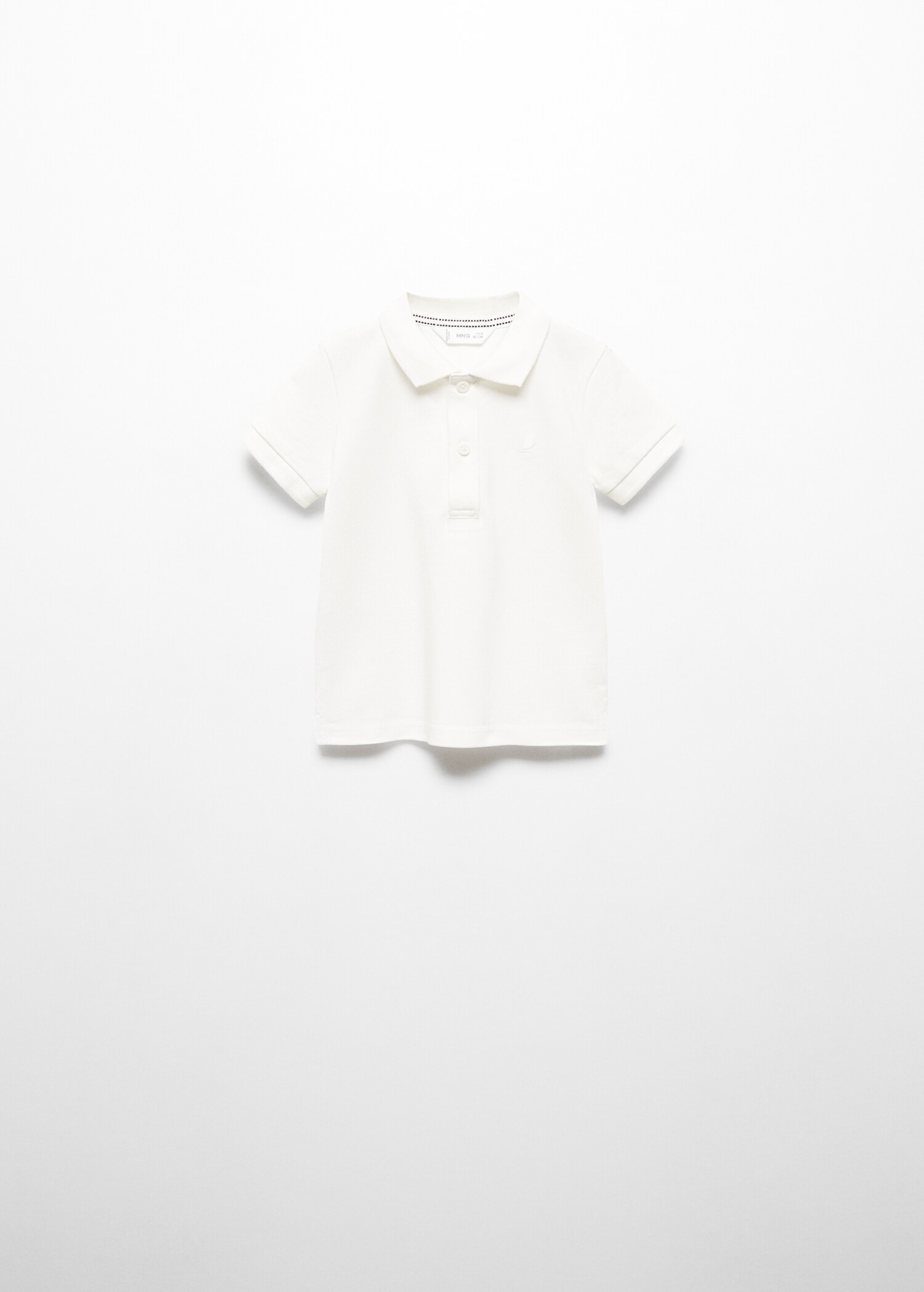 Textured cotton polo shirt - Товар без моделі