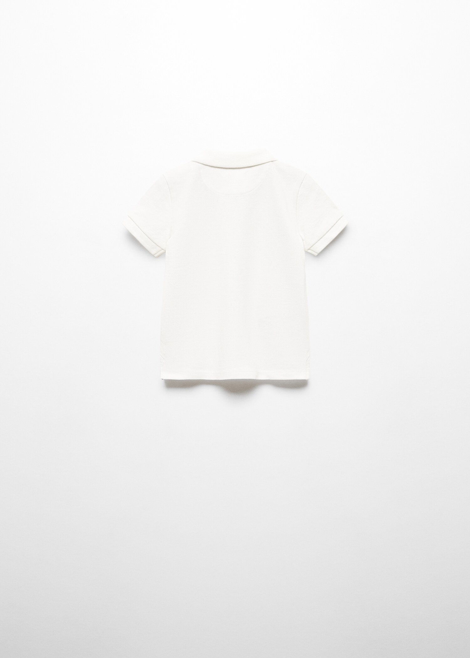 Textured cotton polo shirt - Зворотна сторона товару