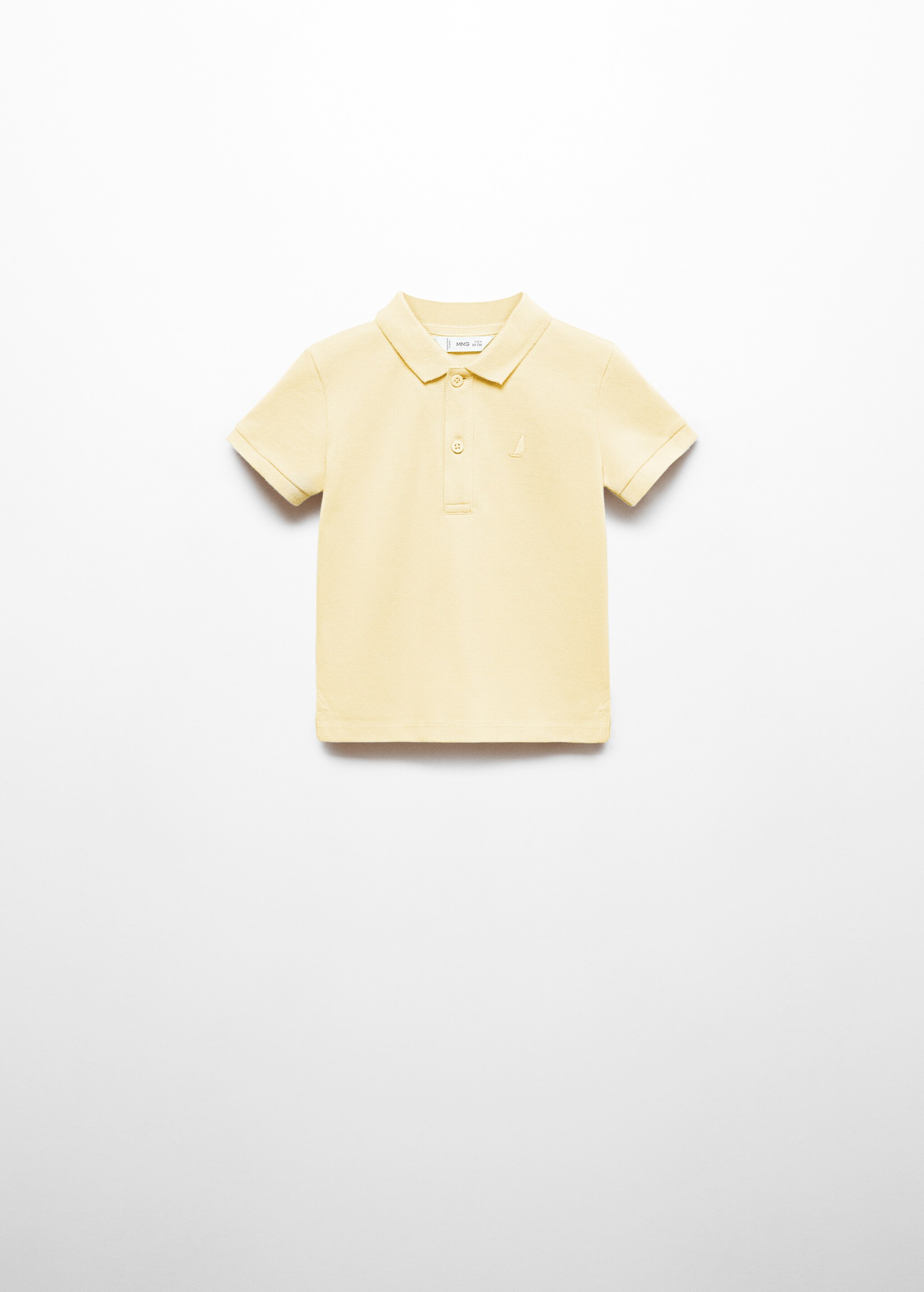 Textured cotton polo shirt - Article without model