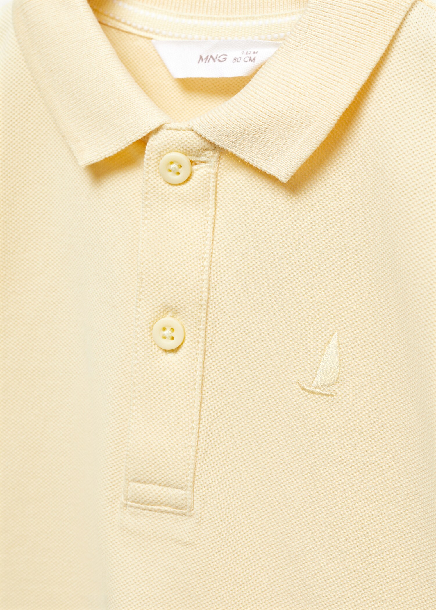 Textured cotton polo shirt - Детальніше про товар 8