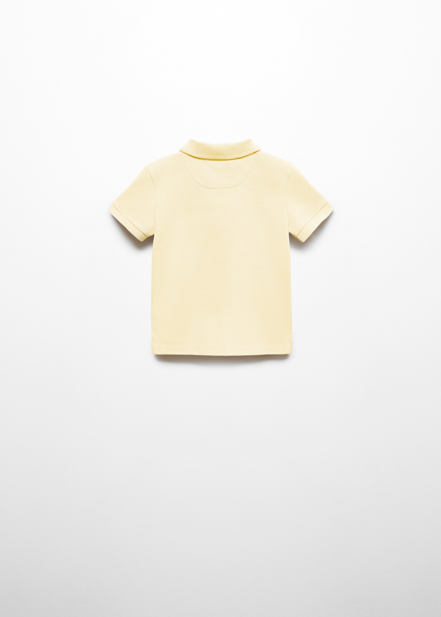 Textured cotton polo shirt - Зворотна сторона товару