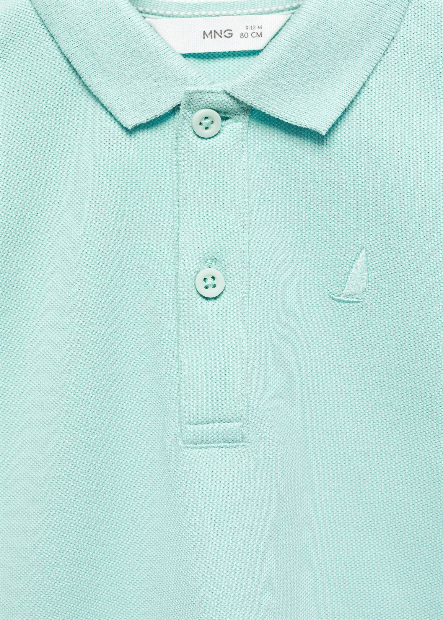 Textured cotton polo shirt - Детальніше про товар 8