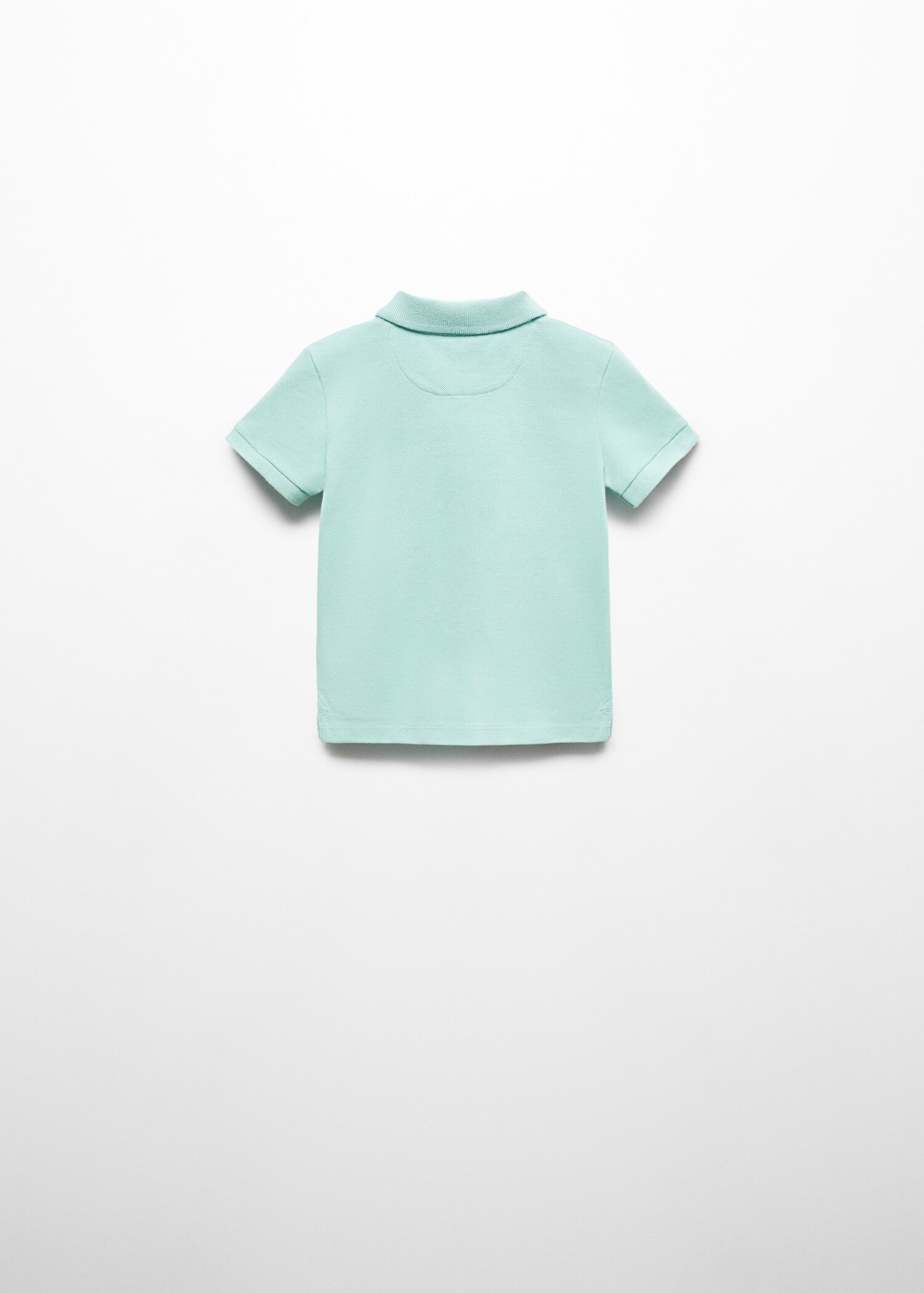 Textured cotton polo shirt - Зворотна сторона товару