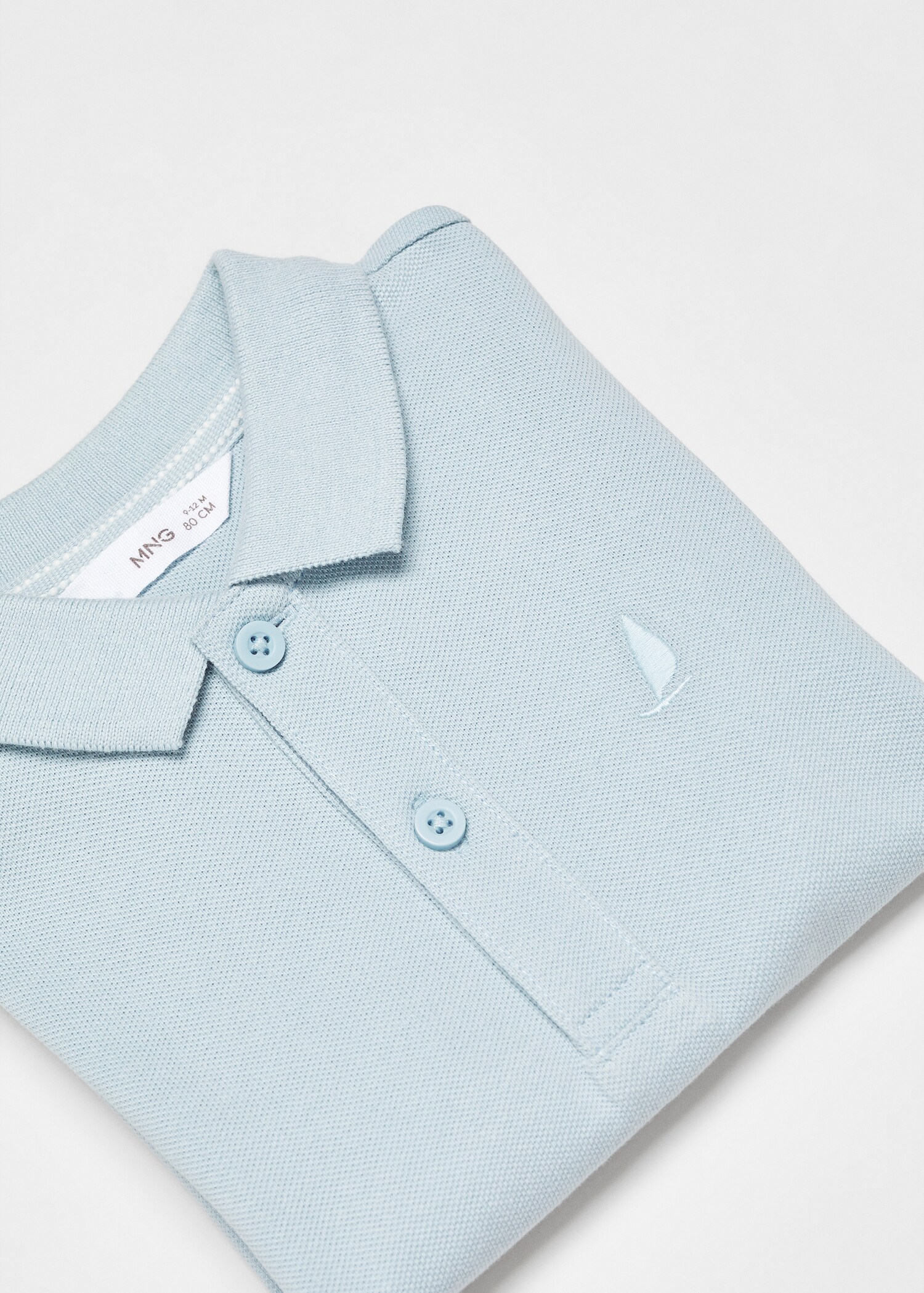 Textured cotton polo shirt - Детальніше про товар 0