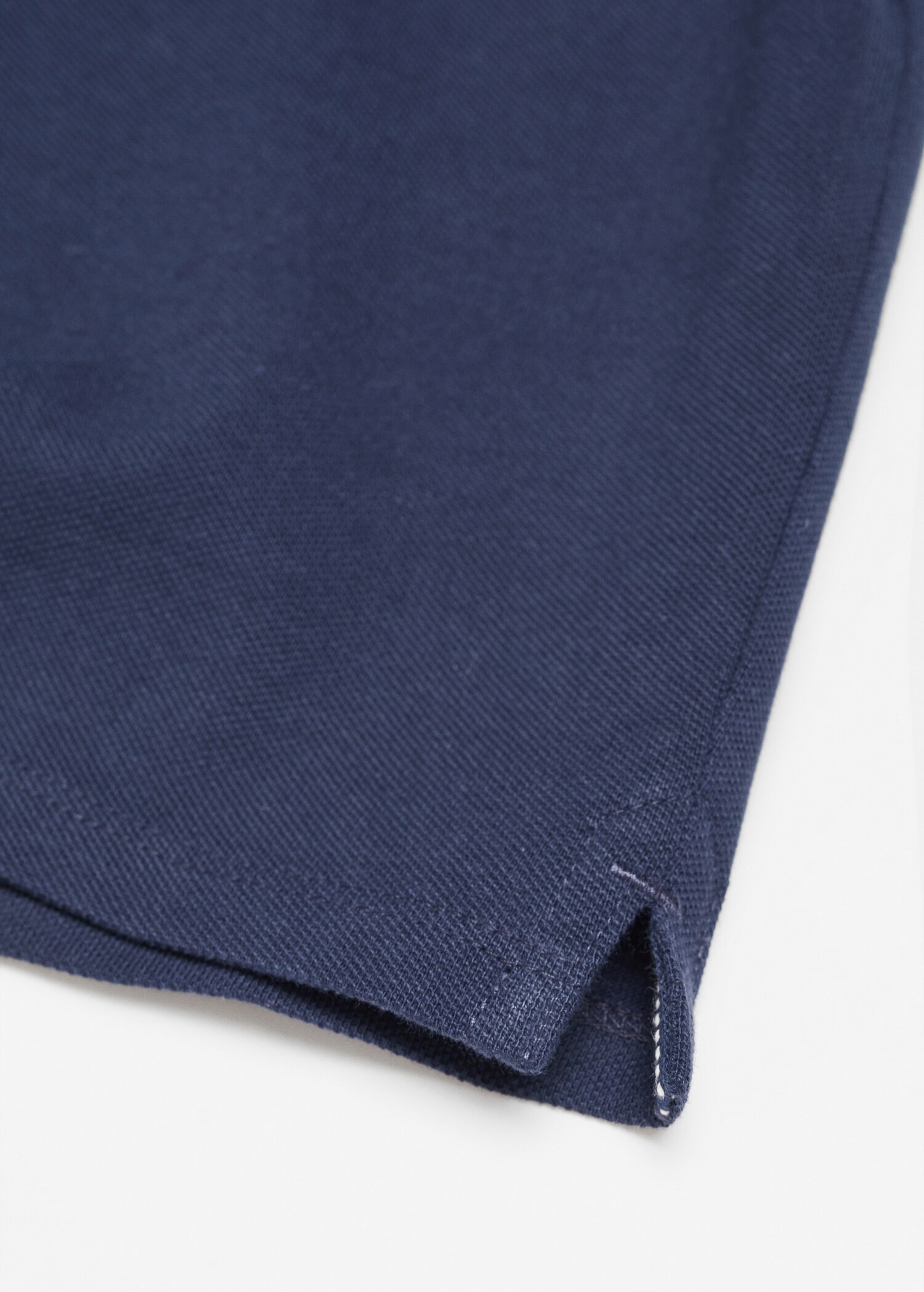 Textured cotton polo shirt - Детальніше про товар 8