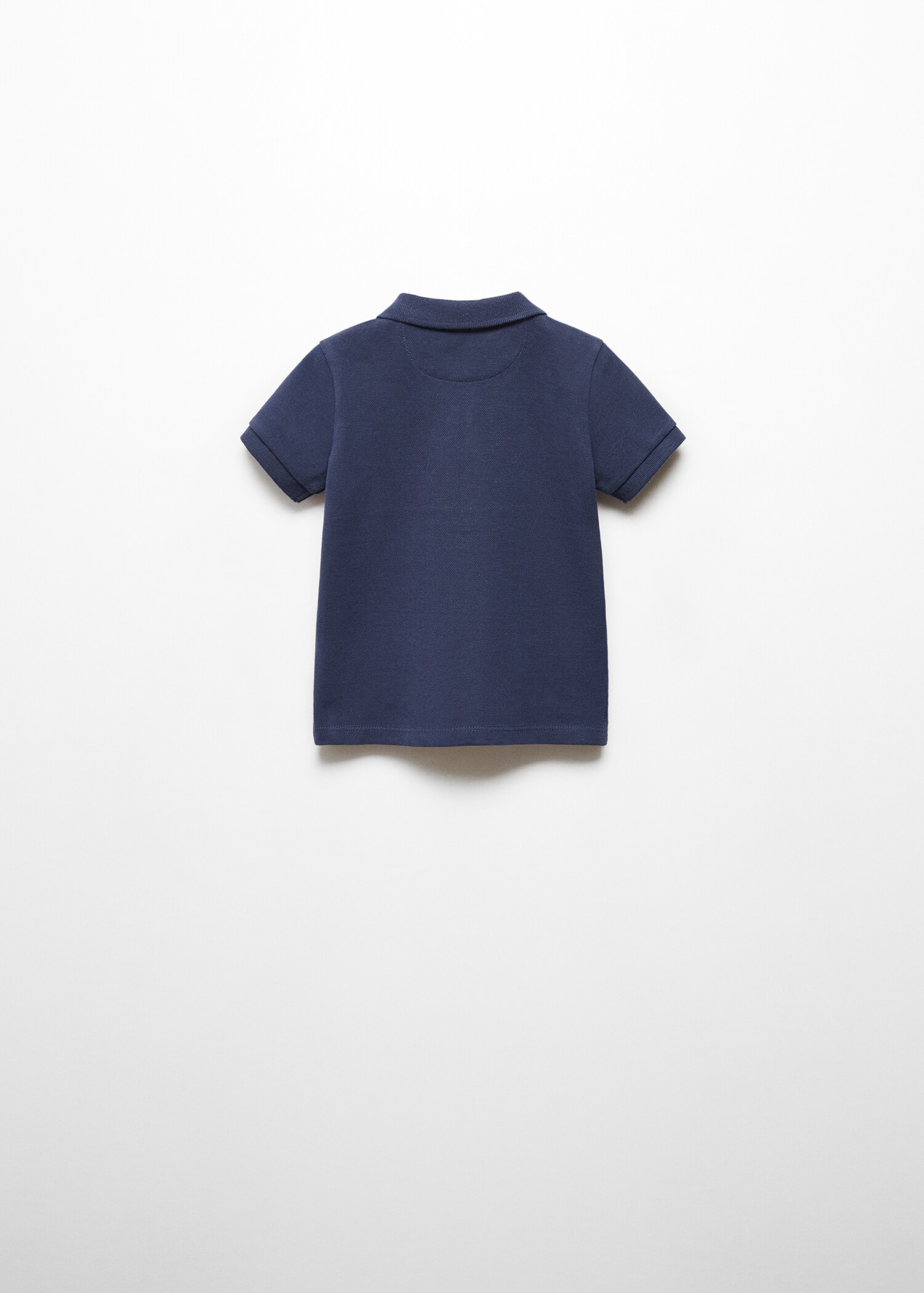 Textured cotton polo shirt - Зворотна сторона товару