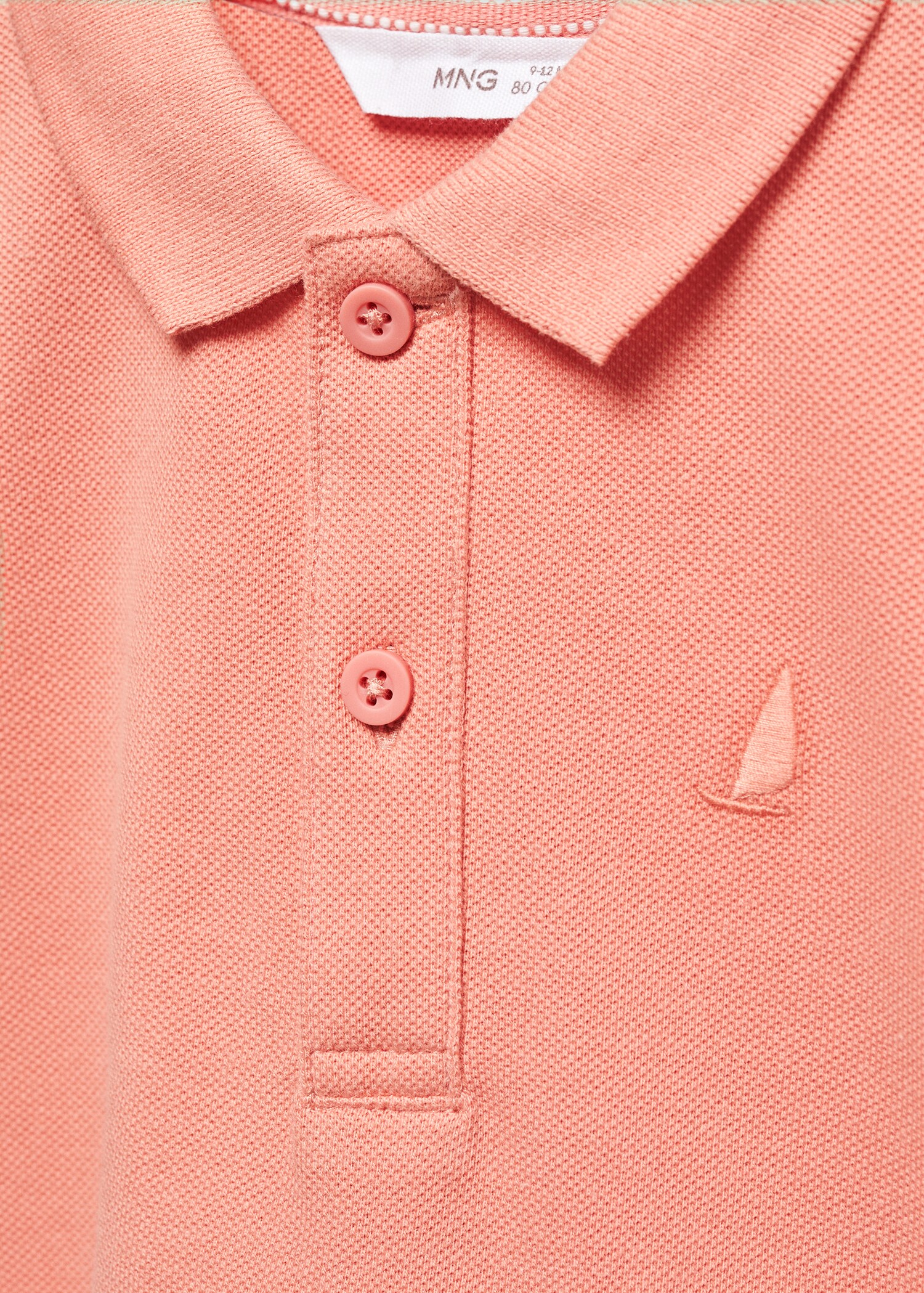 Textured cotton polo shirt - Детальніше про товар 8