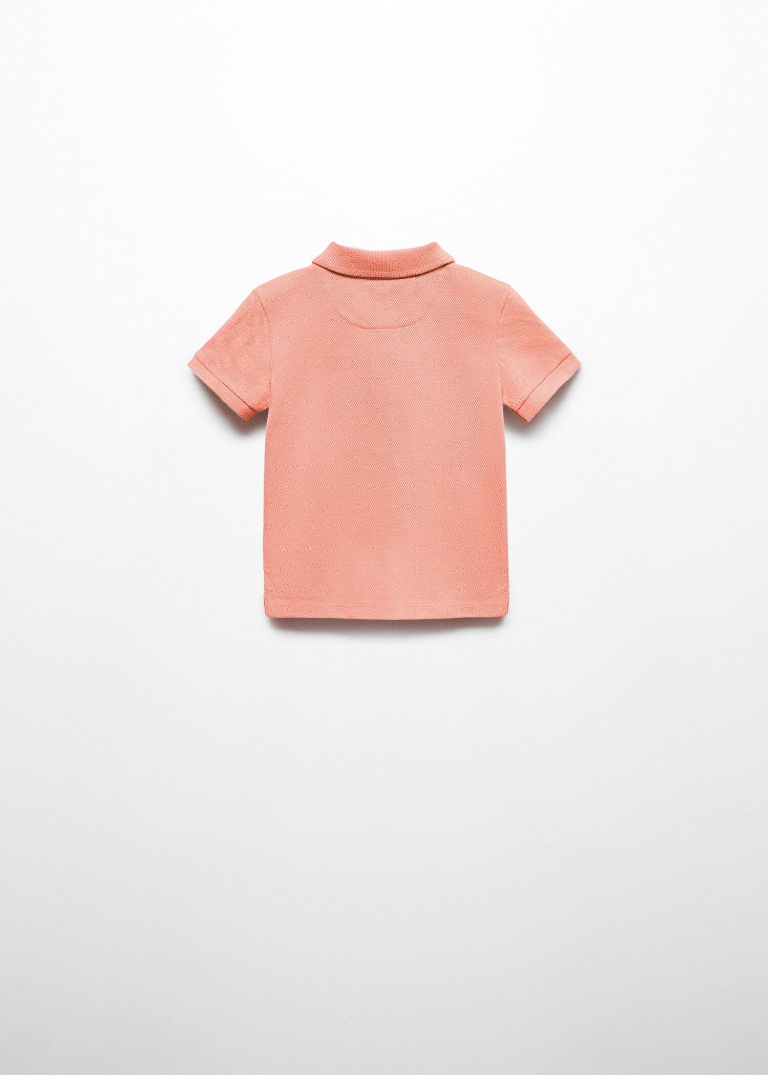 Textured cotton polo shirt - Зворотна сторона товару
