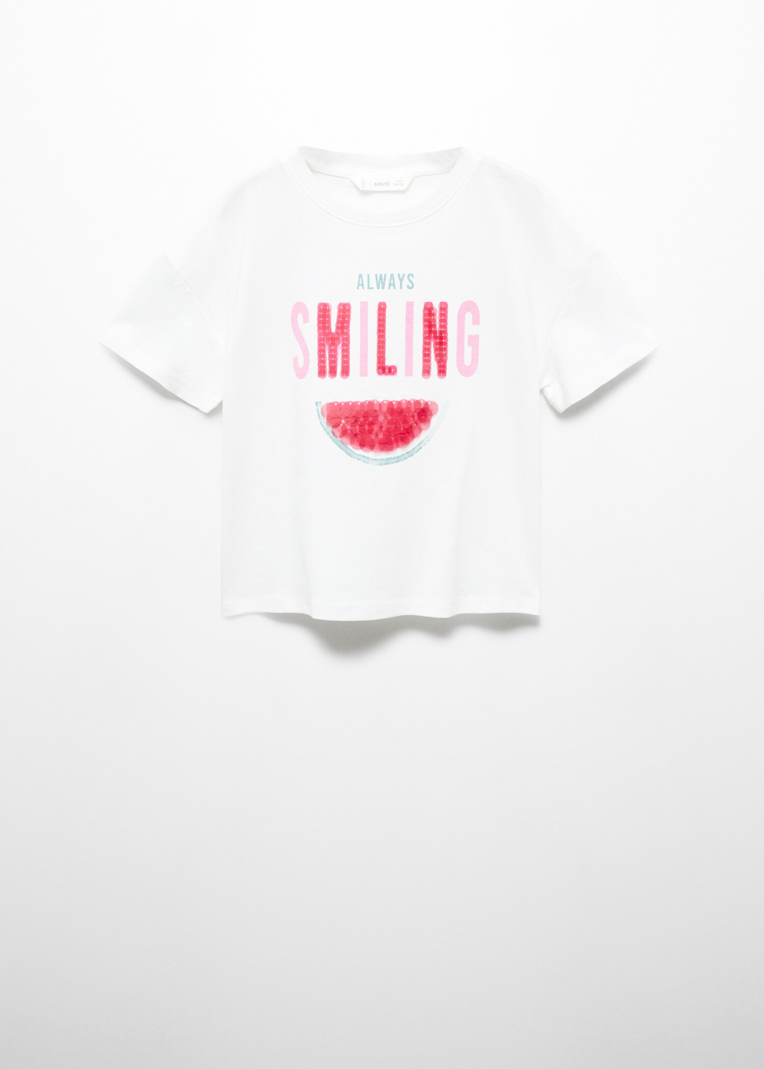 Camiseta mensaje lentejuelas - Artículo sin modelo