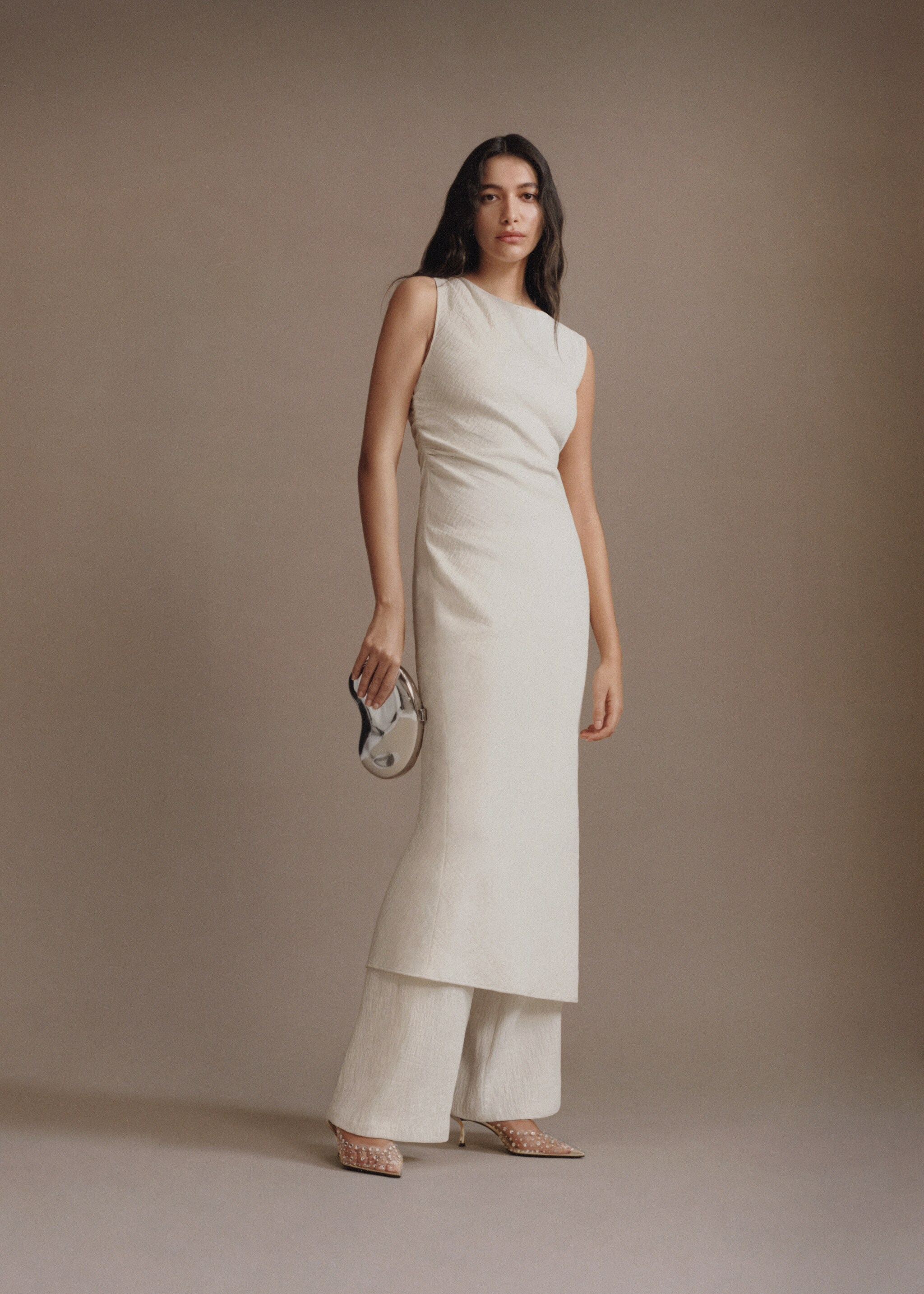 Draped dress with slit - Details of the article 9