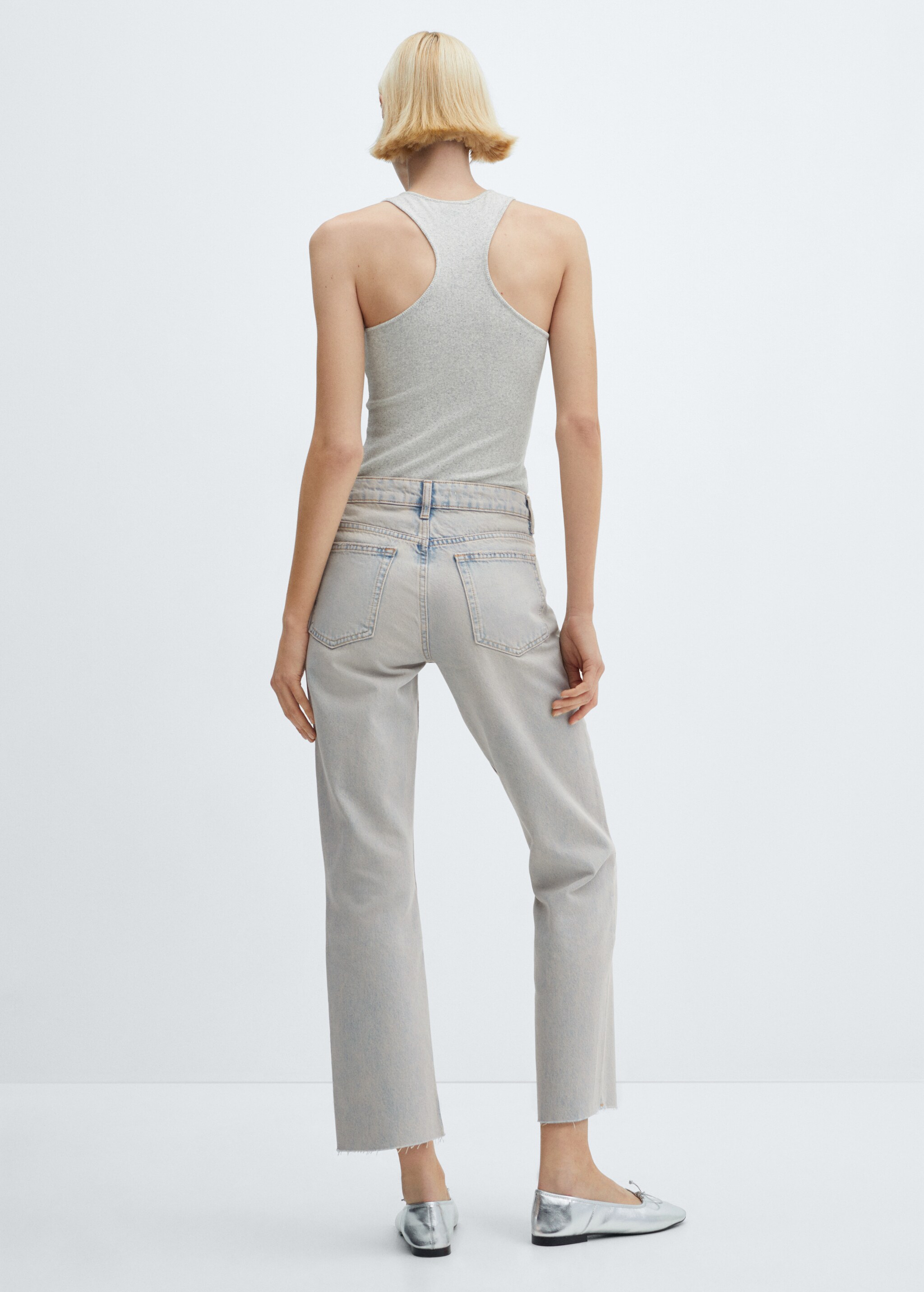 Straight-fit cropped jeans - Reverse of the article