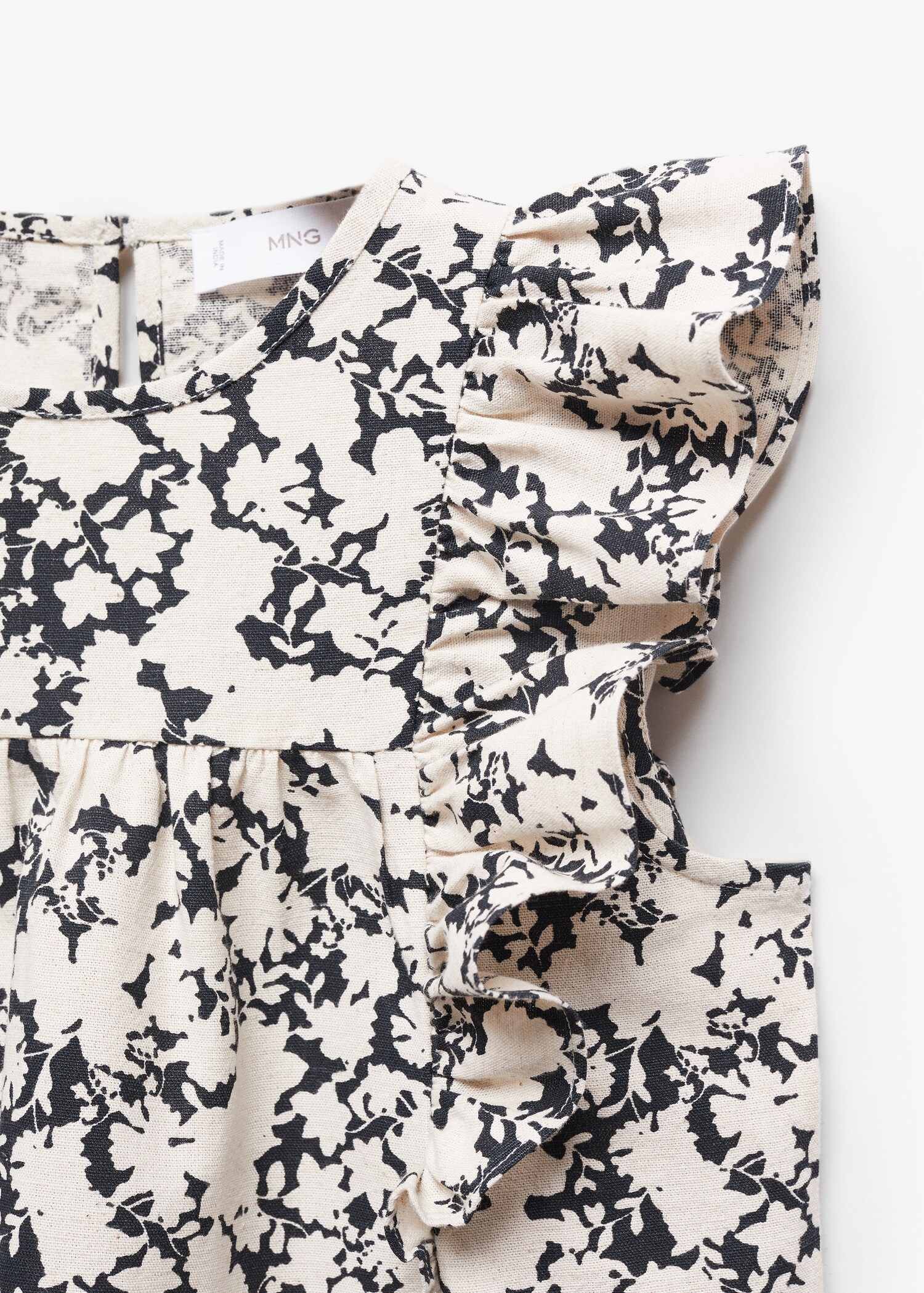 Linen-blend ruffled blouse - Details of the article 8