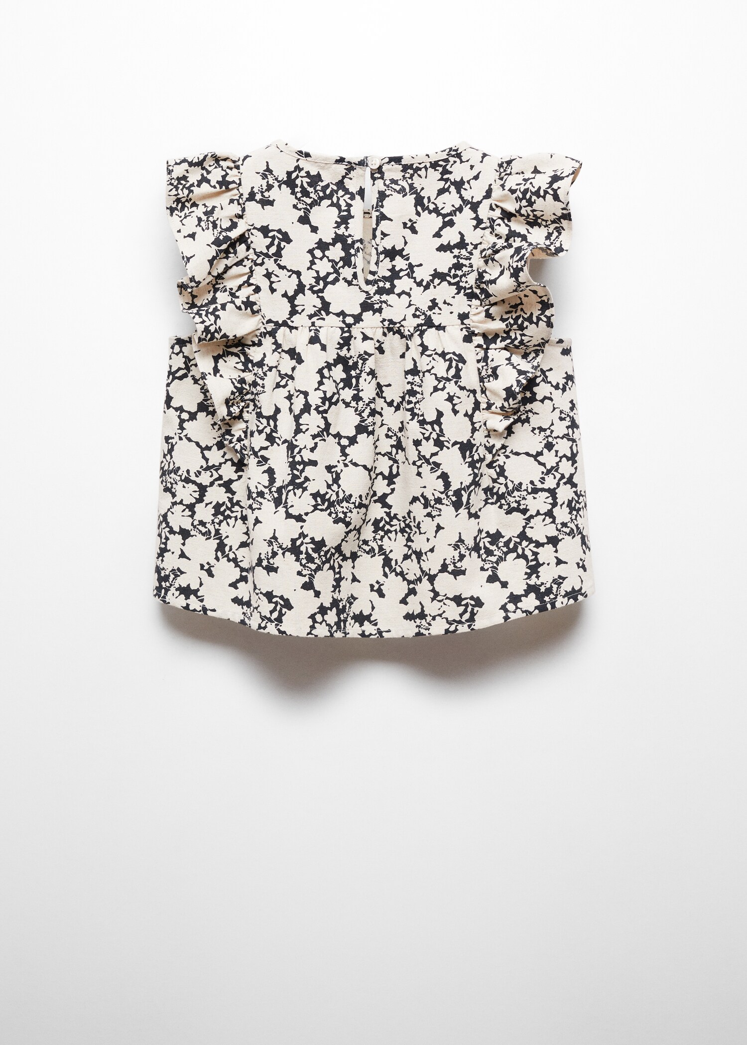 Linen-blend ruffled blouse - Reverse of the article