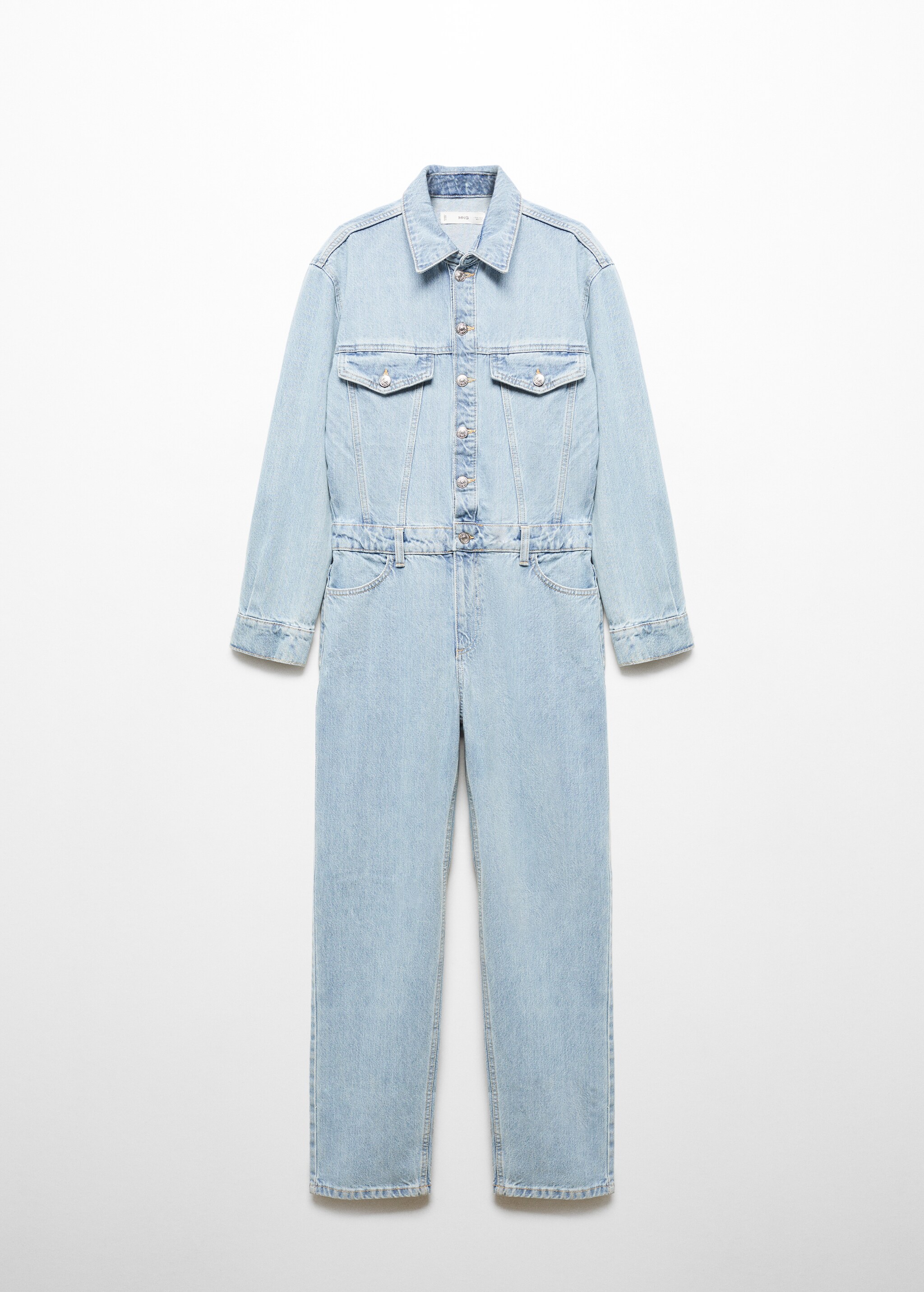 Denim jumpsuit with buttons - Article without model