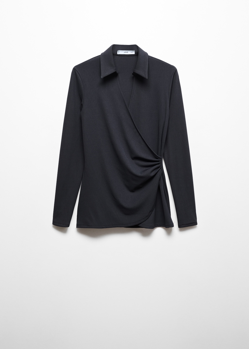 meravel　T blouse Black　未使用品 V-neckline wrap blouse - Women | MANGO Japan