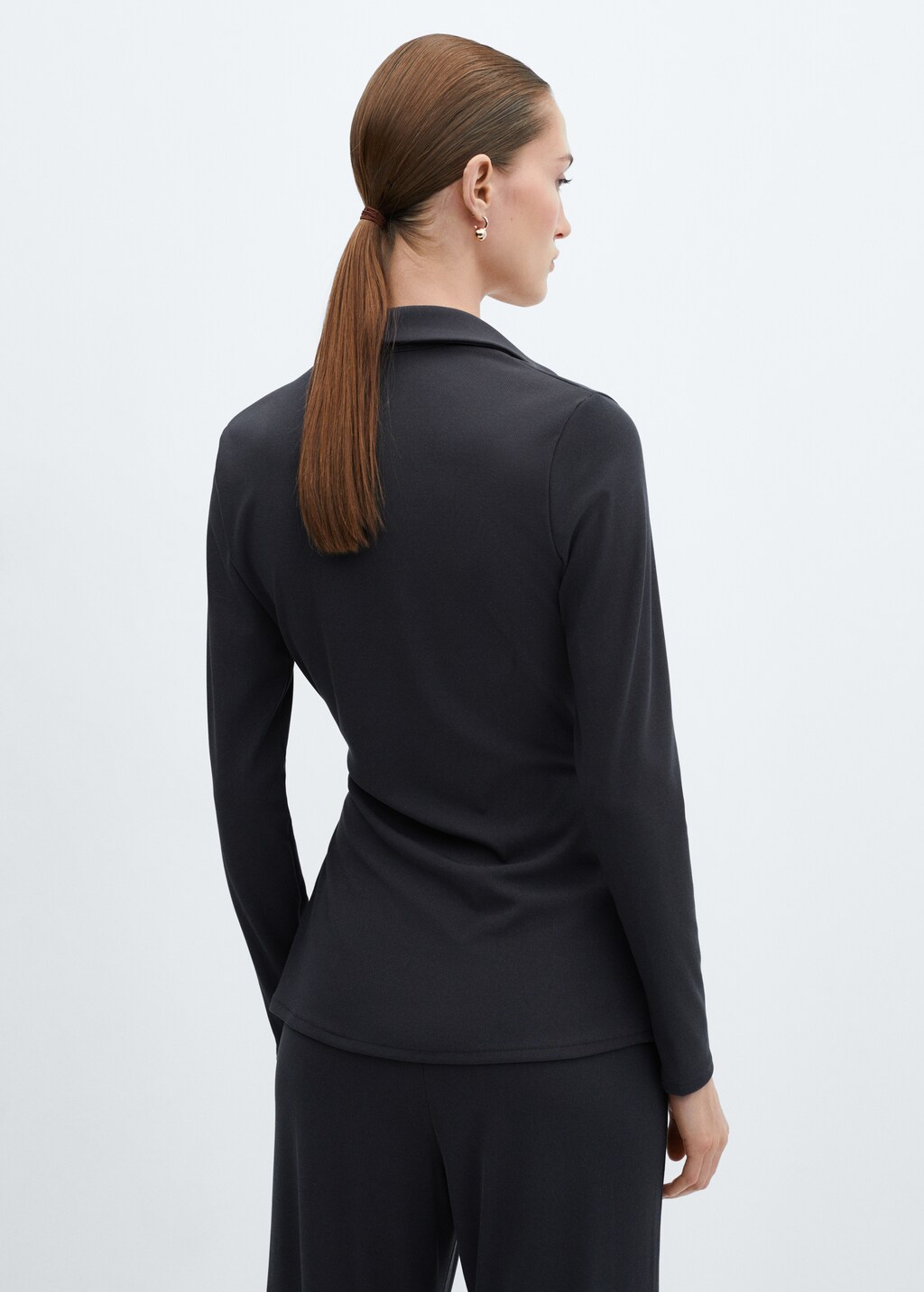 売れ筋商品|||ウィークデイ シャツ レディース トップス ABY WRAP - Blouse - black ドレープシャツ シャツ レディース トップス 七分袖 送料無料
