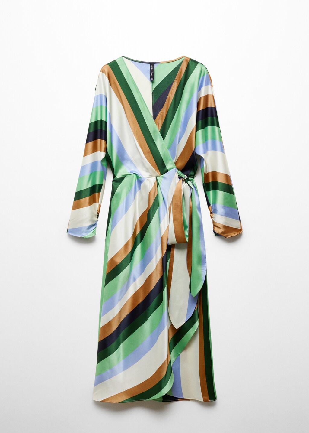 Striped satin dress Women MANGO Azerbaijan