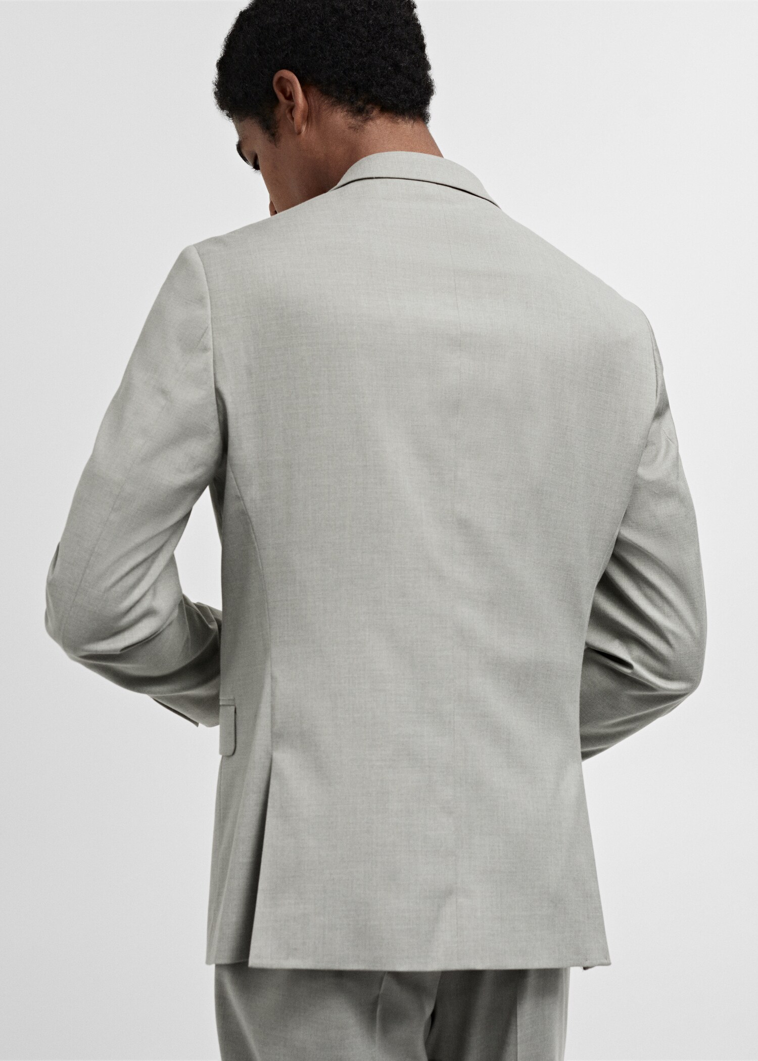 Blazer de fato stretch super slim fit - Verso do artigo