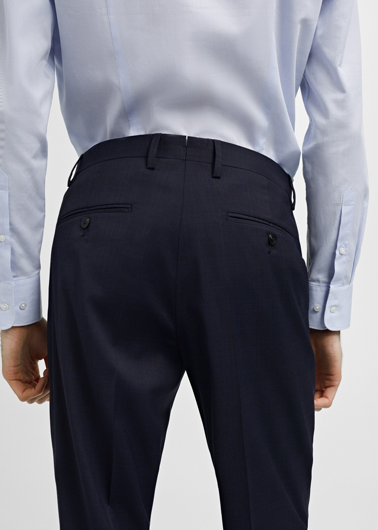 Stretch fabric slim-fit suit trousers - Details of the article 4