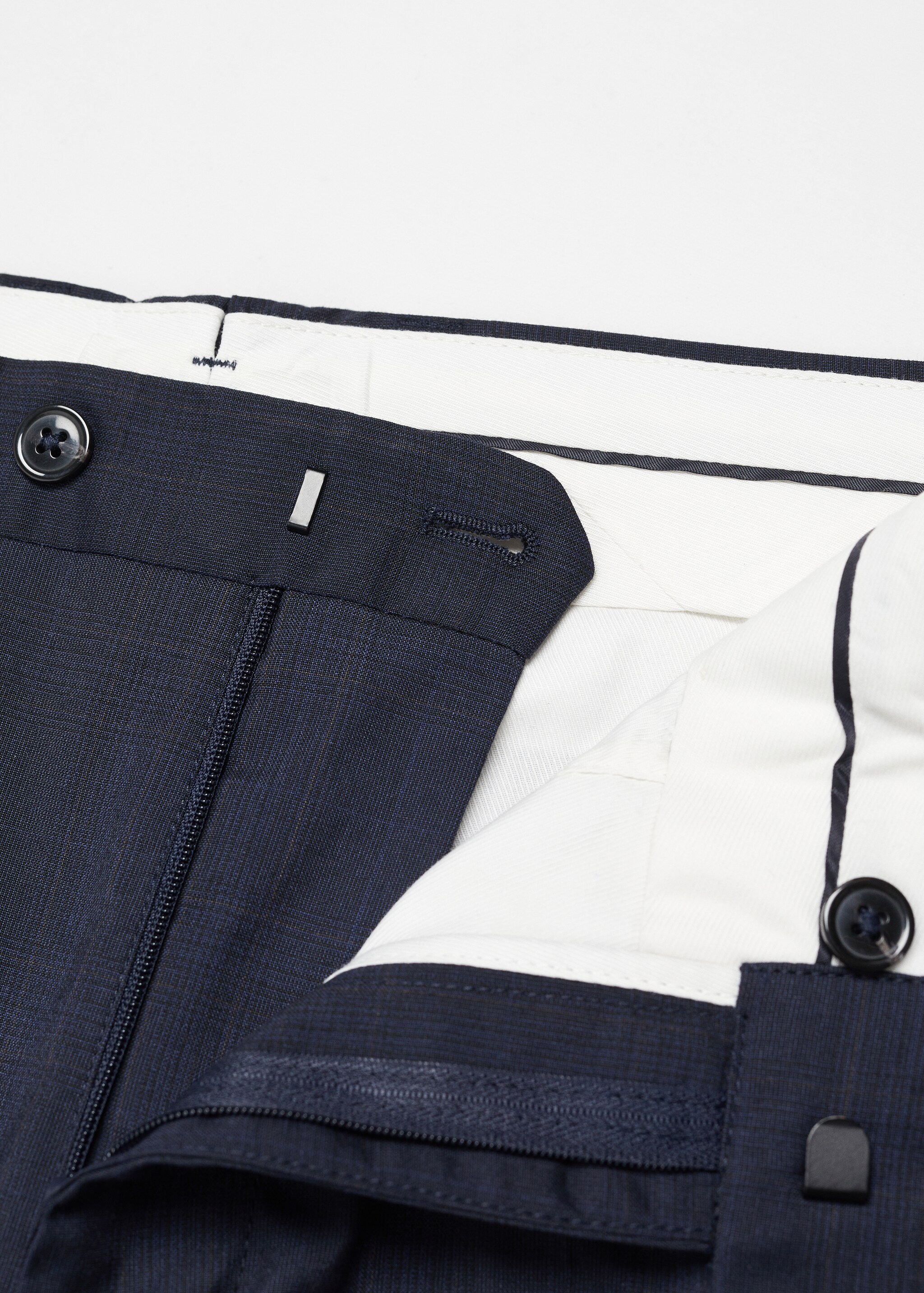 Stretch fabric slim-fit suit trousers - Детальніше про товар 8