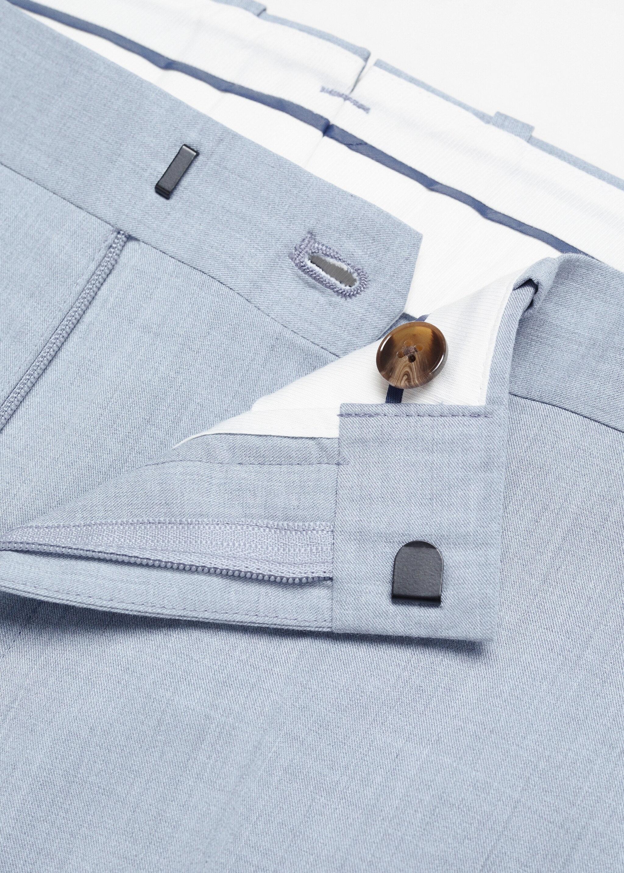 Костюмные брюки super slim fit из ткани стретч - Деталь изделия 8