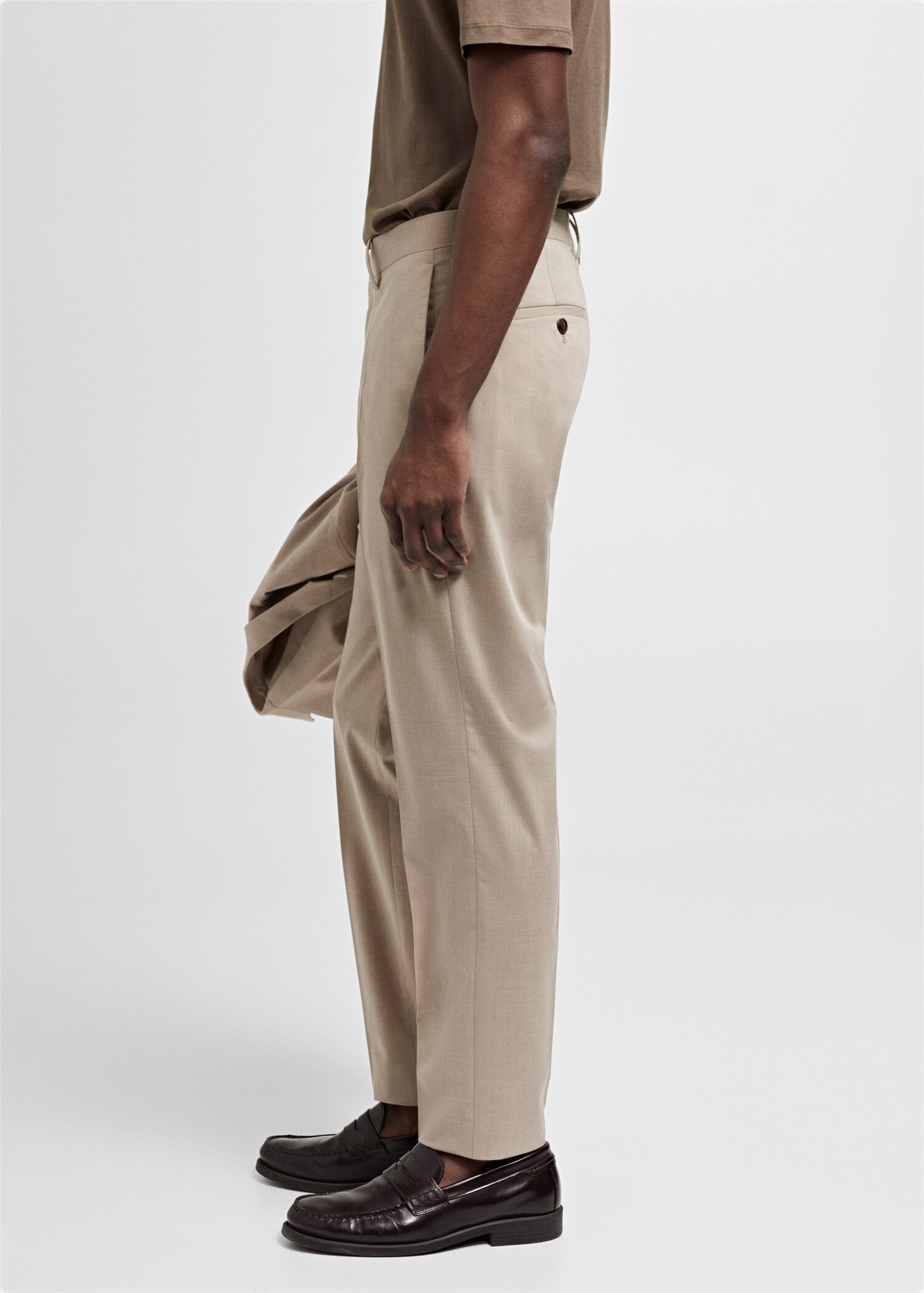 Stretch fabric super slim-fit suit trousers - Details of the article 2