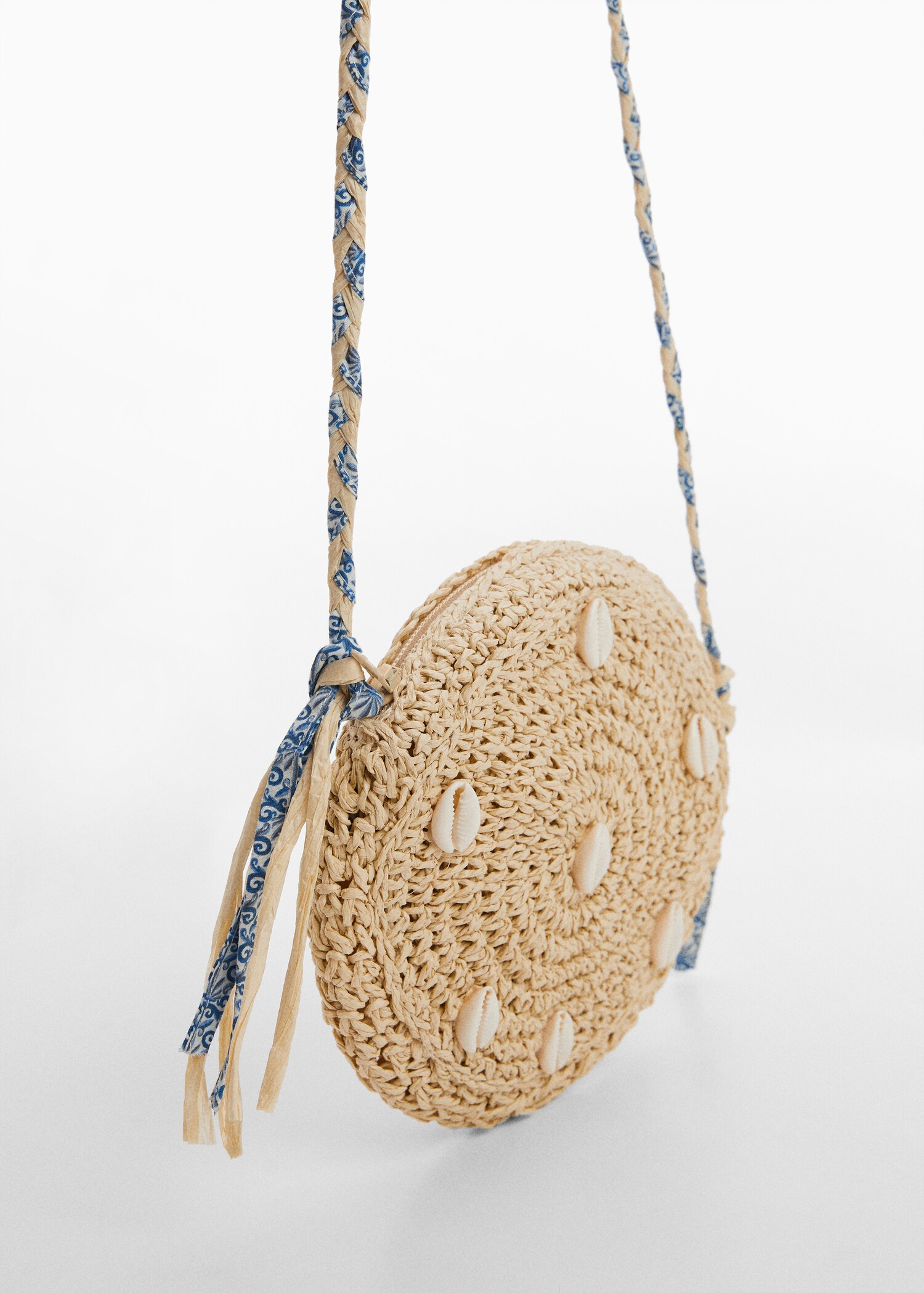 Shell straw bag - Medium plane