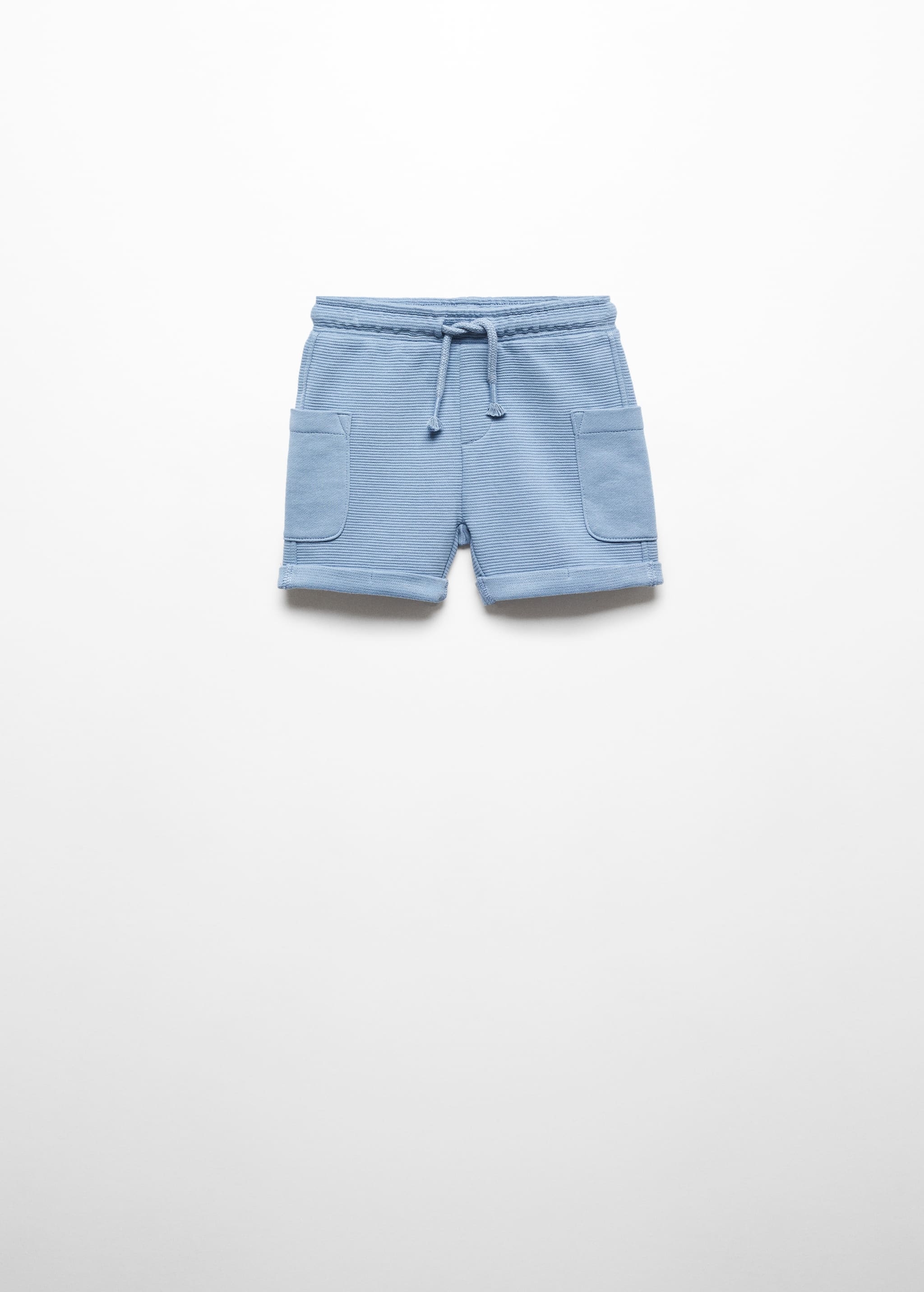 Textured cotton-blend Bermuda shorts - Article without model