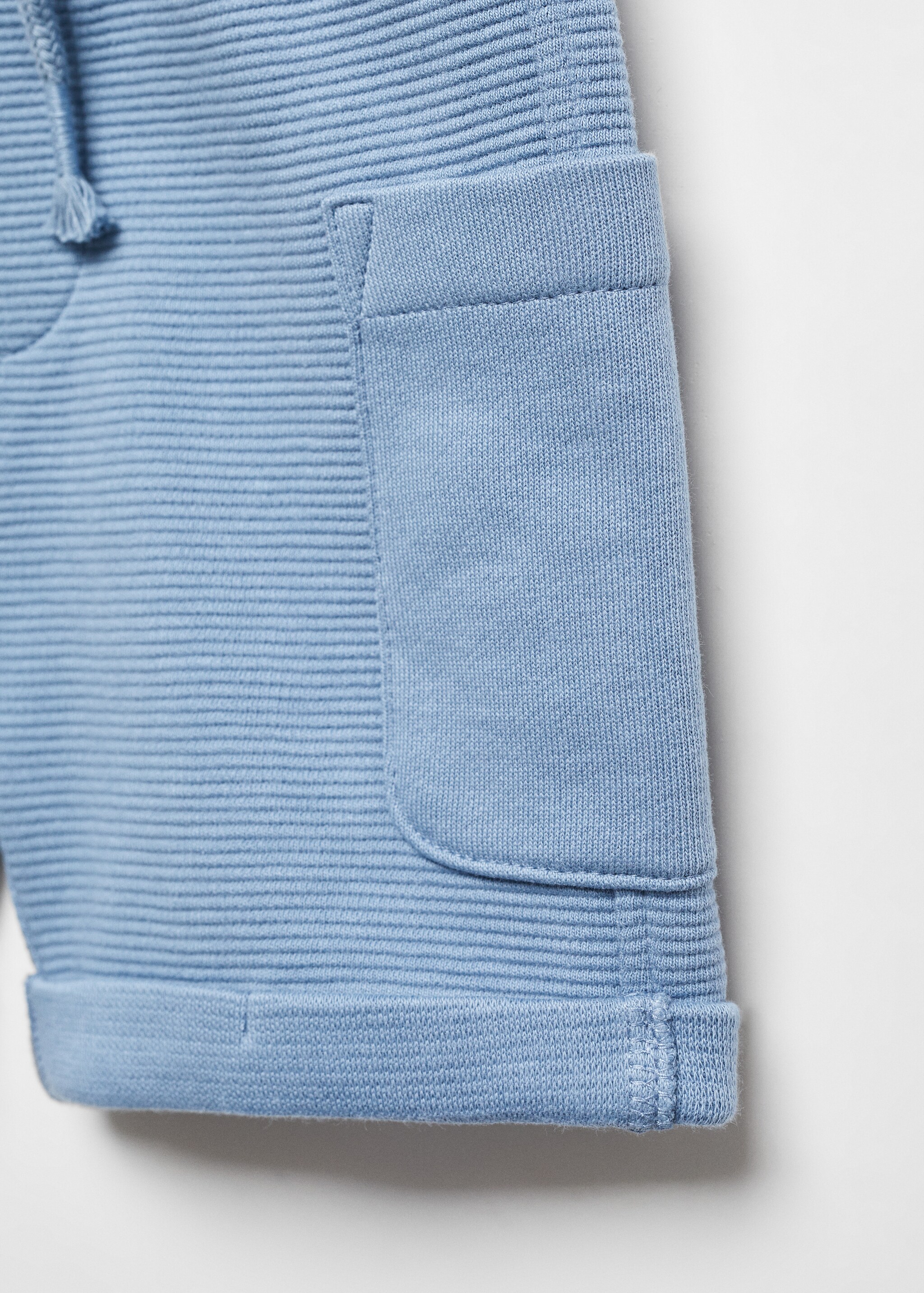 Textured cotton-blend Bermuda shorts - Details of the article 8