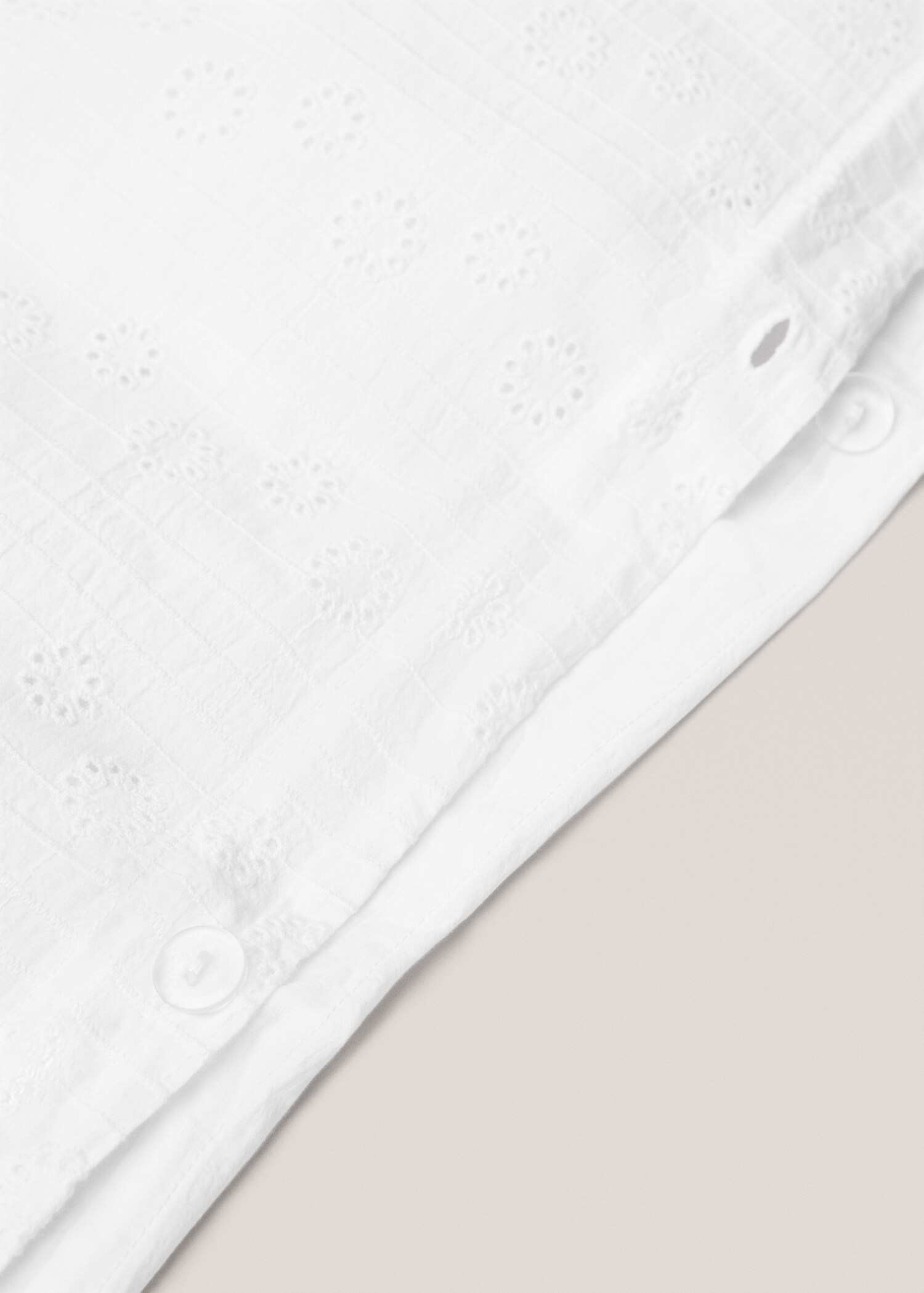 Copripiumino cotone ricamo floreale letto 180 cm - Dettaglio dell'articolo 1