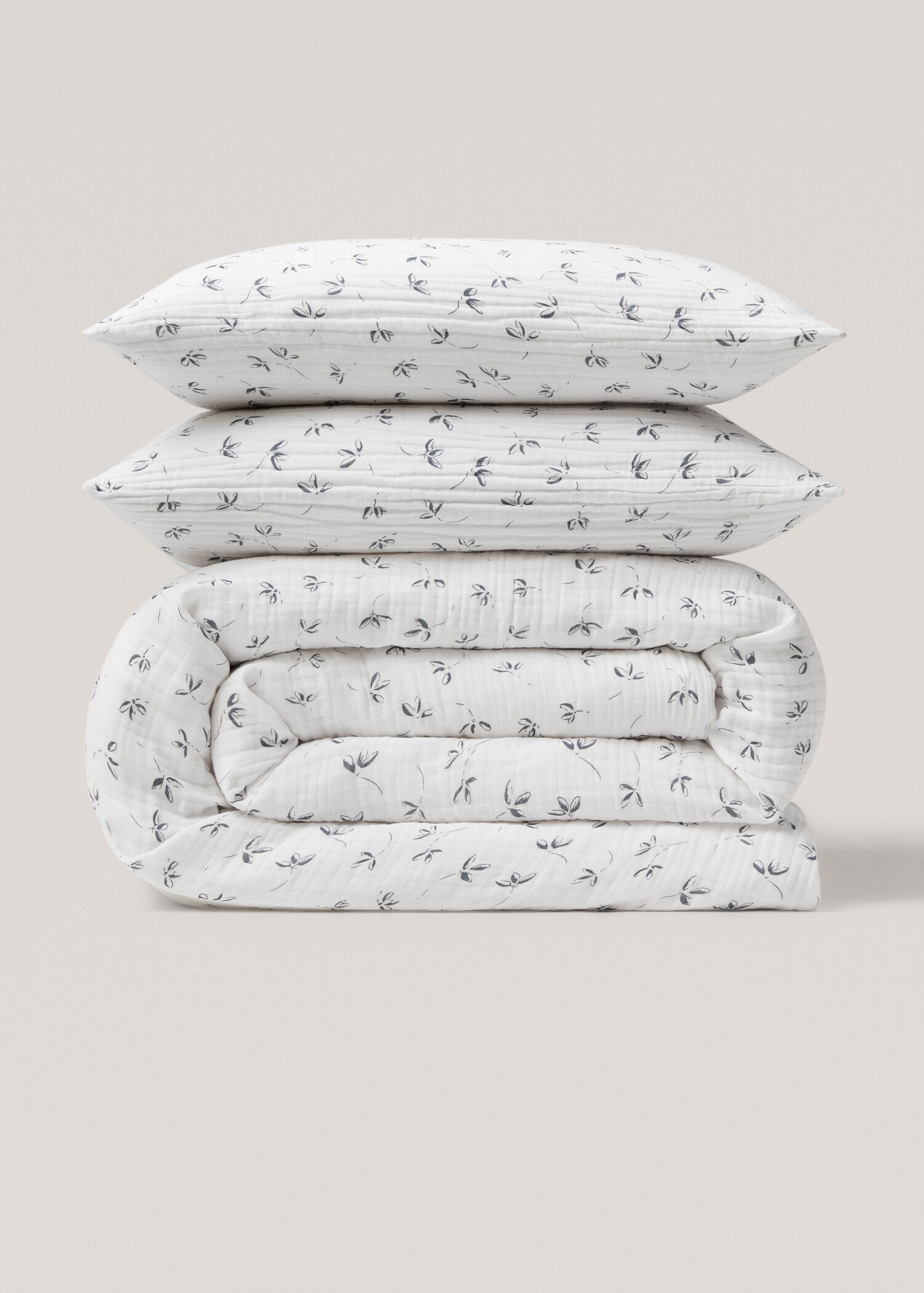Flower print gauze duvet cover superking bed - Article without model