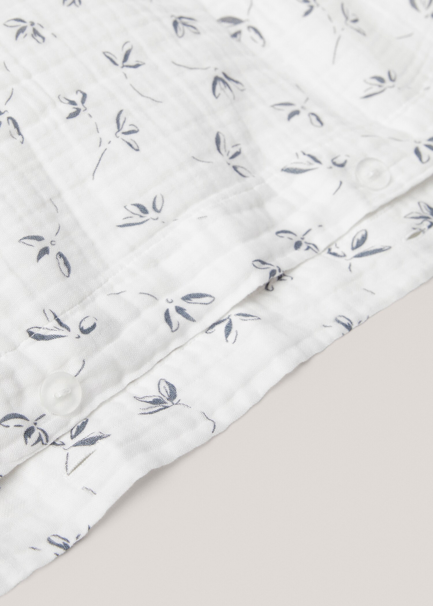 Navlaka za pokrivač od gaze cvjetnog printa za krevet od 160 cm - Detalji artikla 2