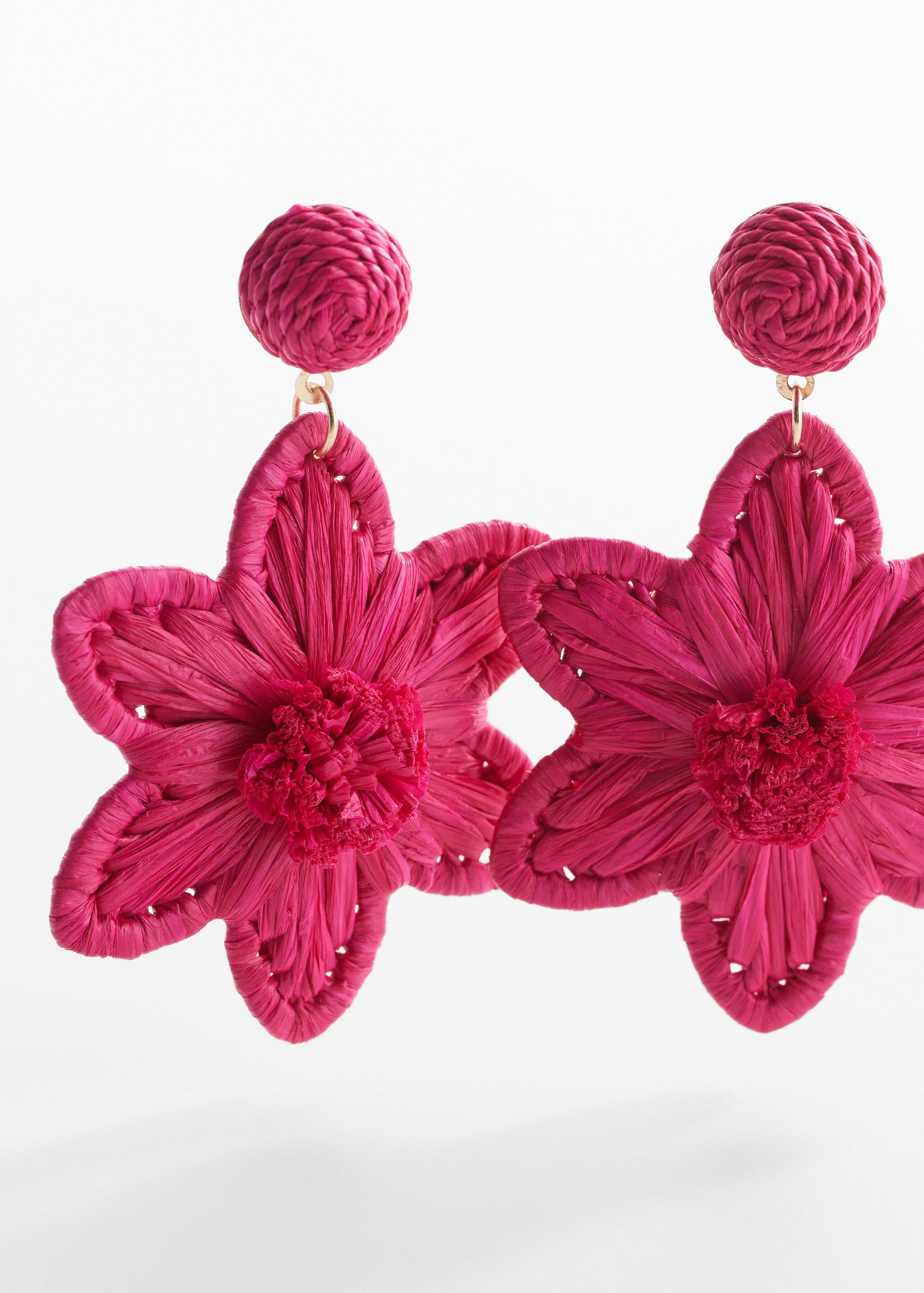 Flowers raffia earrings - Details of the article 1