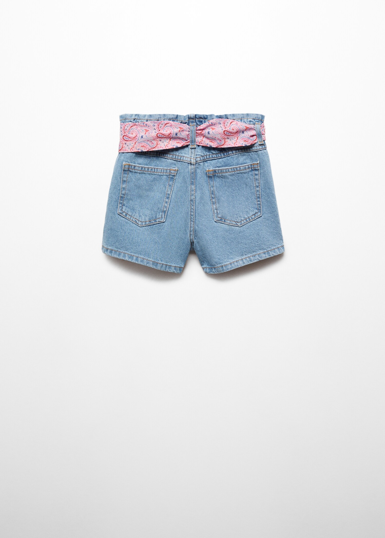 Paperbag shorts with belt - Reverse of the article